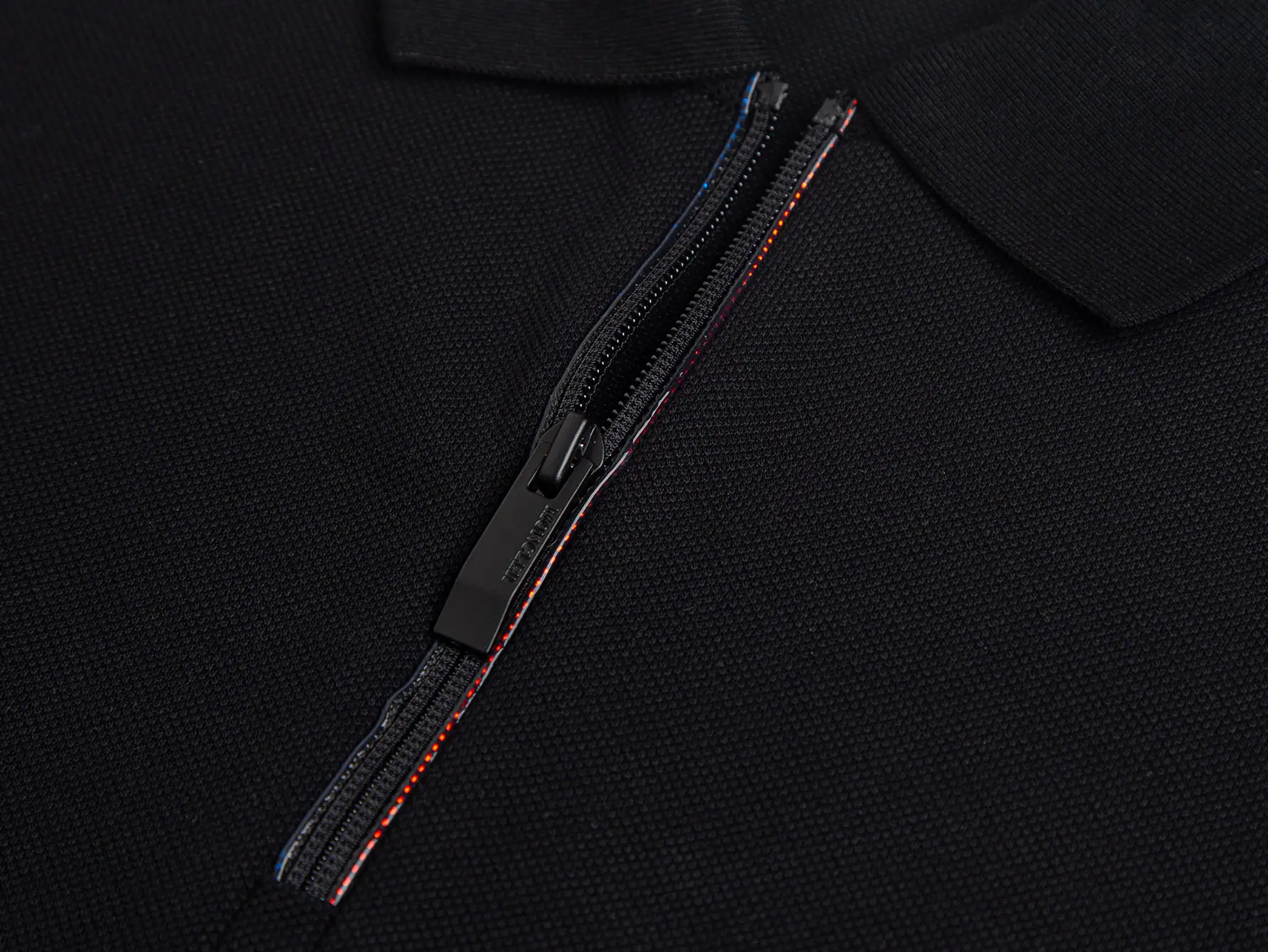Black Logo-Patch Half-Zip Polo Shirt D14016172 — view 5