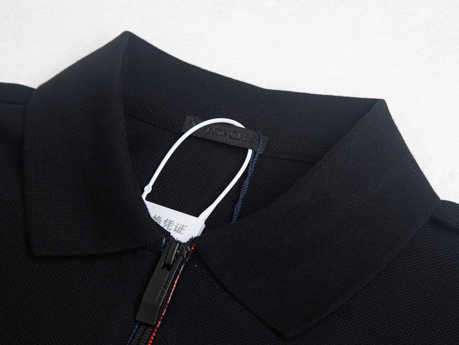 Black Logo-Patch Half-Zip Polo Shirt D14016172 — view 6