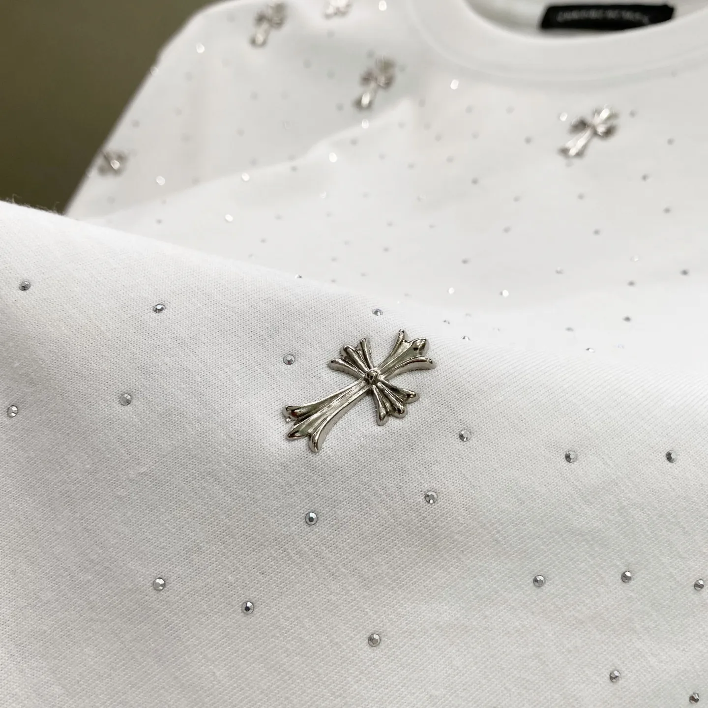 Crystal-Embellished Cotton T-Shirt D14019611 — view 11