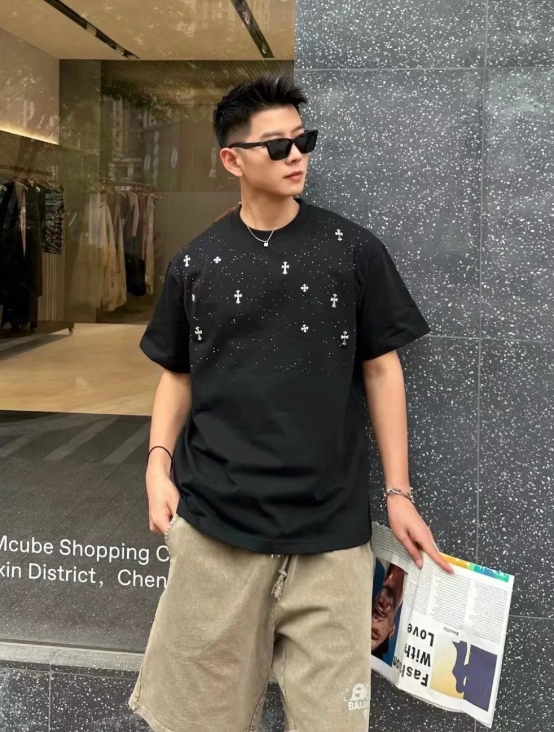 Crystal-Embellished Cotton T-Shirt D14019611 — view 17