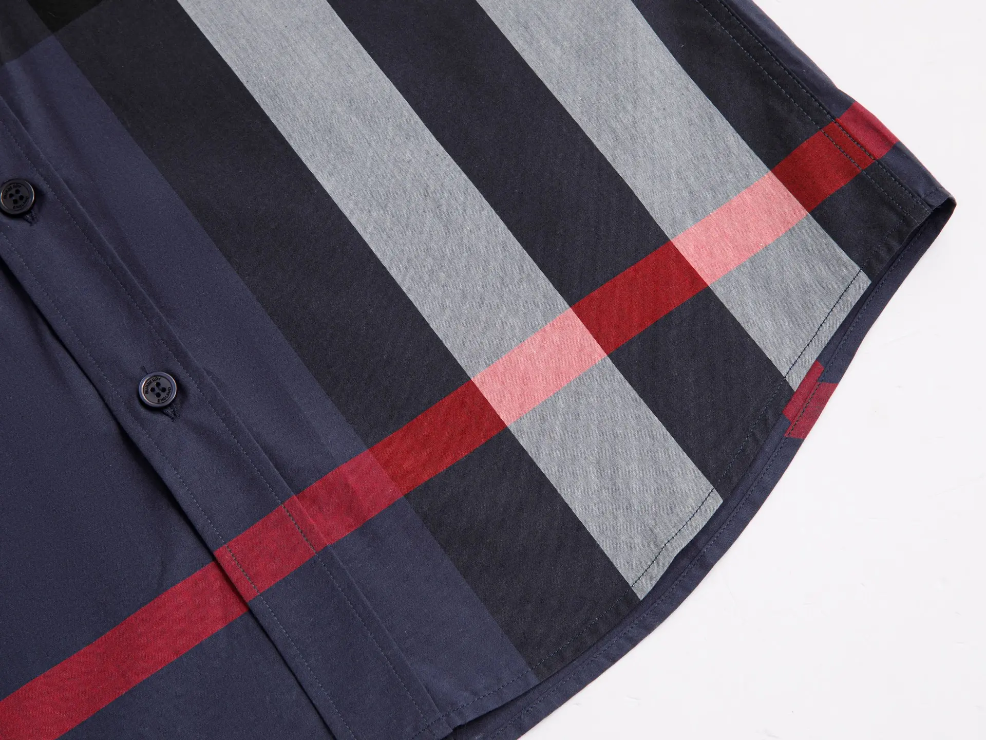 Check Print Short-Sleeve Cotton Shirt D14016370 — view 9
