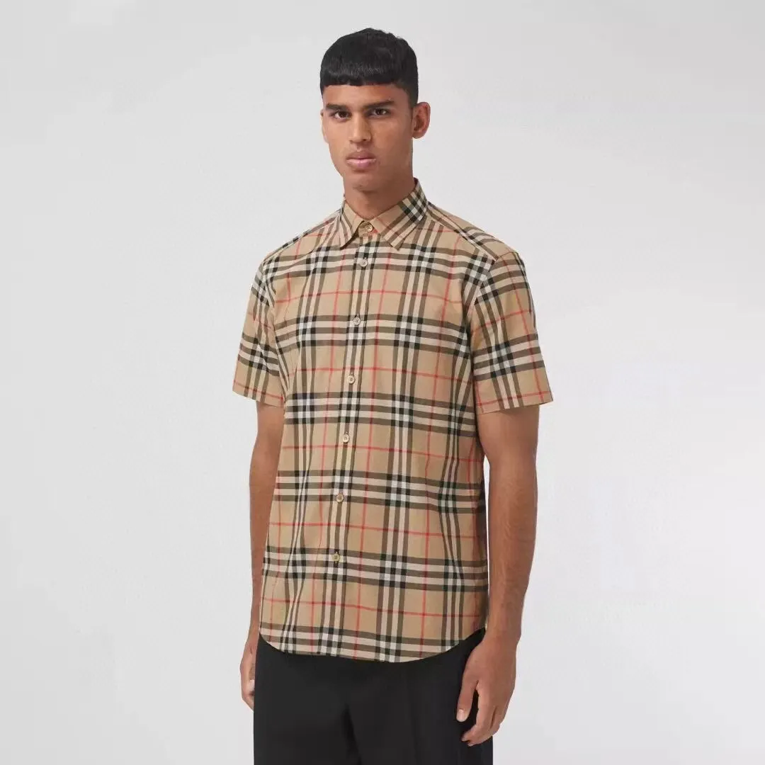 Check Poplin Short-Sleeve Shirt D14016367