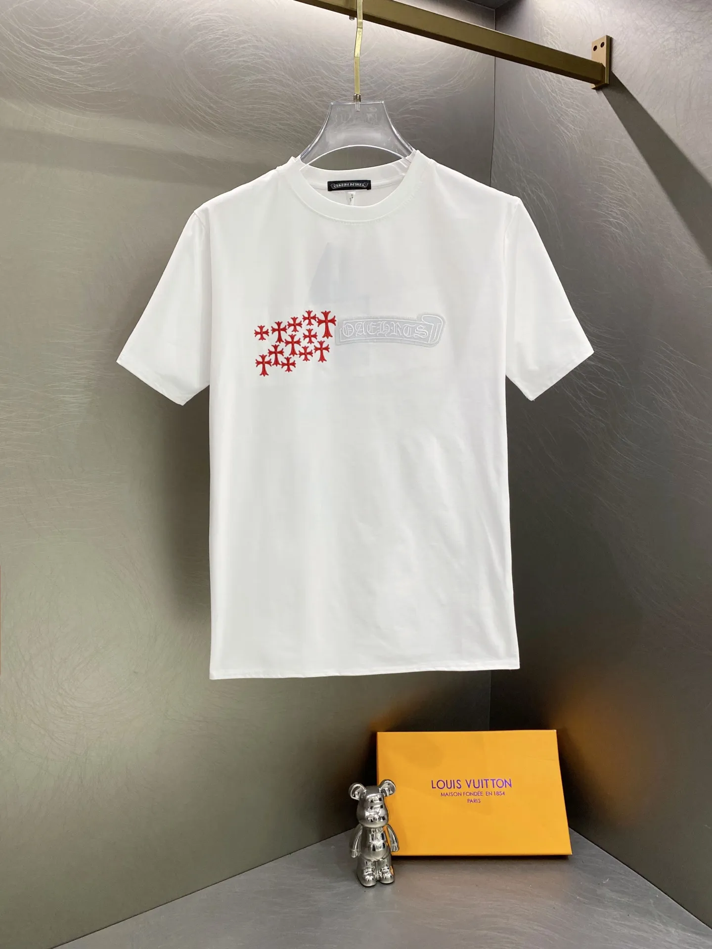 Embroidered Cross Logo Cotton T-Shirt D14519606 — view 3
