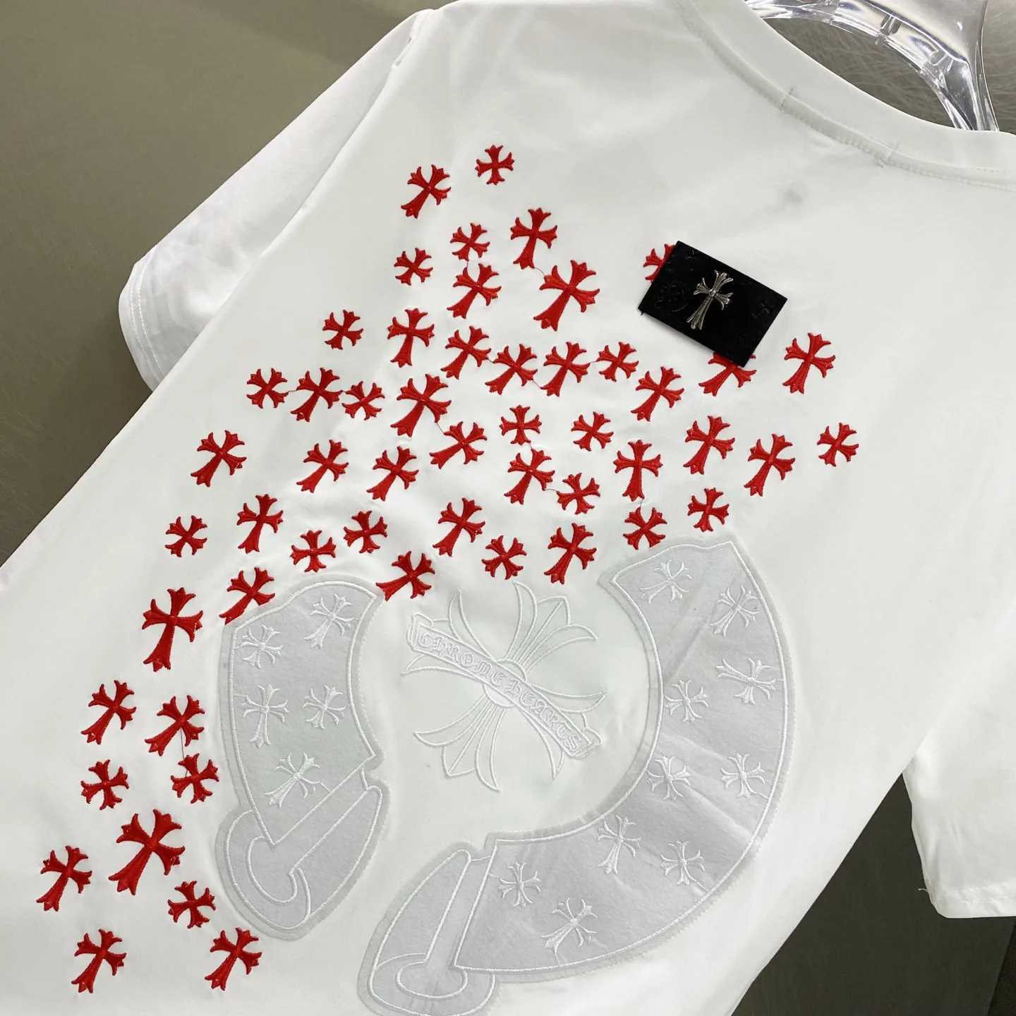 Embroidered Cross Logo Cotton T-Shirt D14519606 — view 6