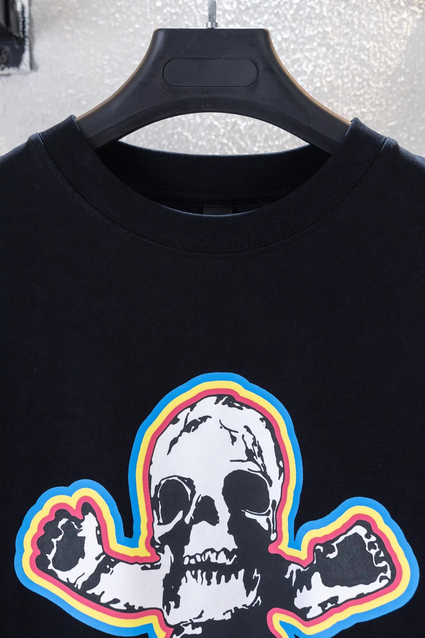 Skull Print Long-Sleeve Cotton T-Shirt D14512655 — view 3