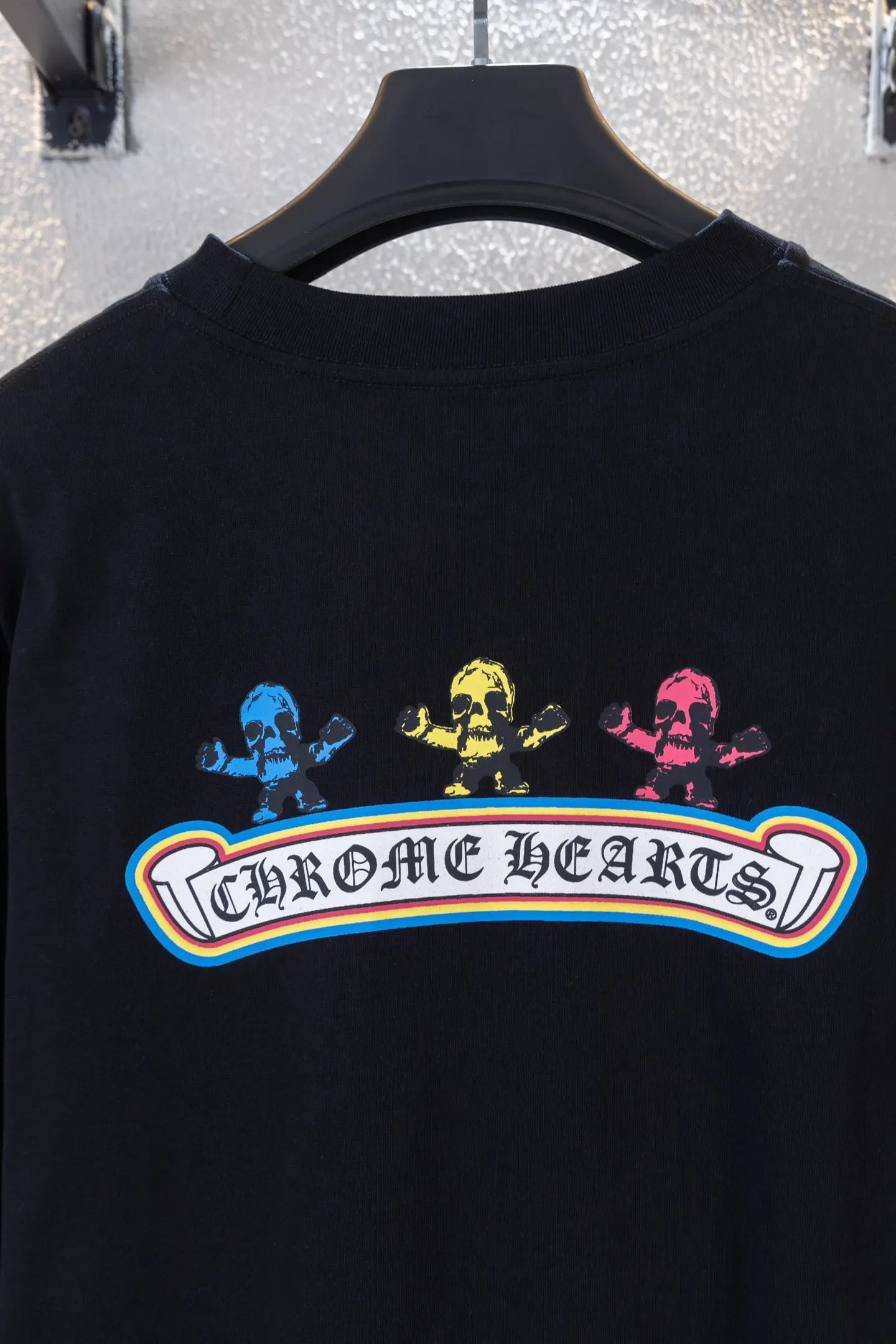 Skull Print Long-Sleeve Cotton T-Shirt D14512655 — view 4