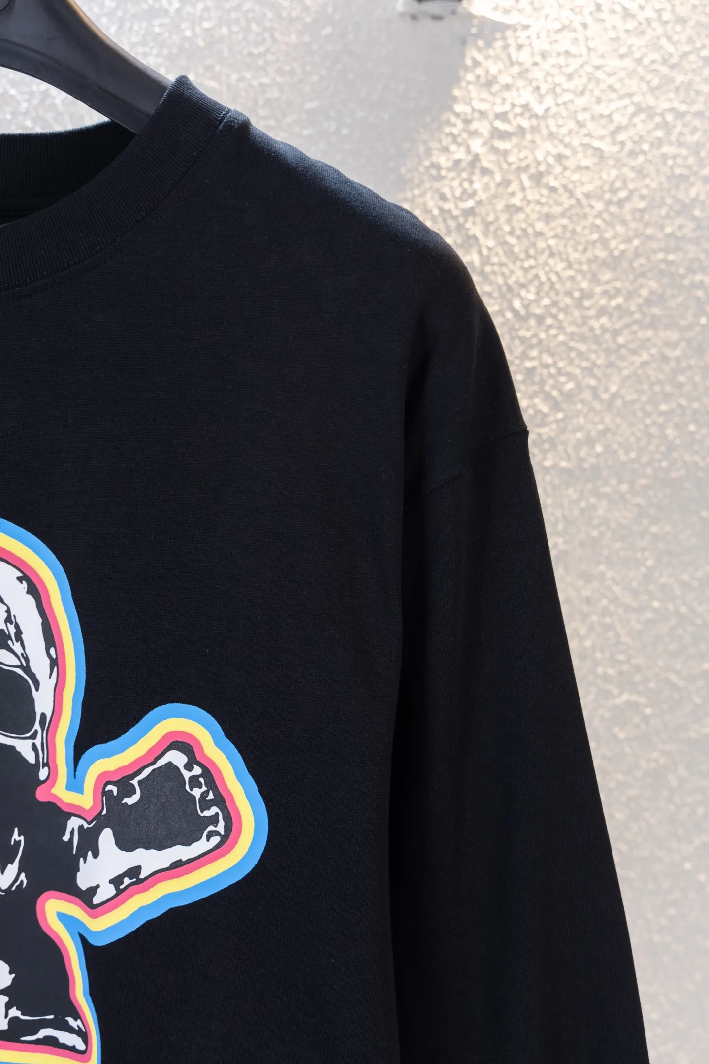 Skull Print Long-Sleeve Cotton T-Shirt D14512655 — view 6