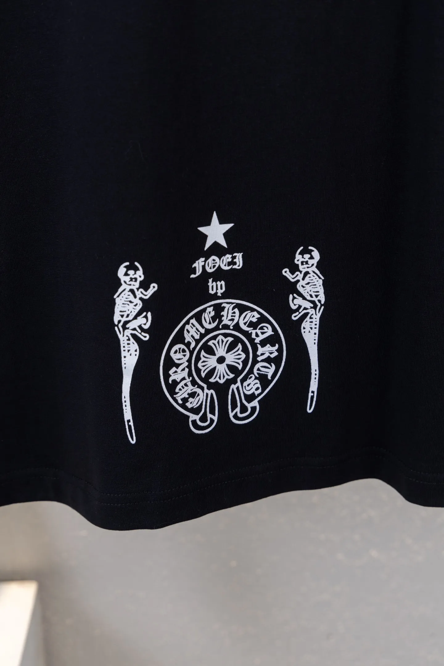 Skull Print Long-Sleeve Cotton T-Shirt D14512655 — view 7