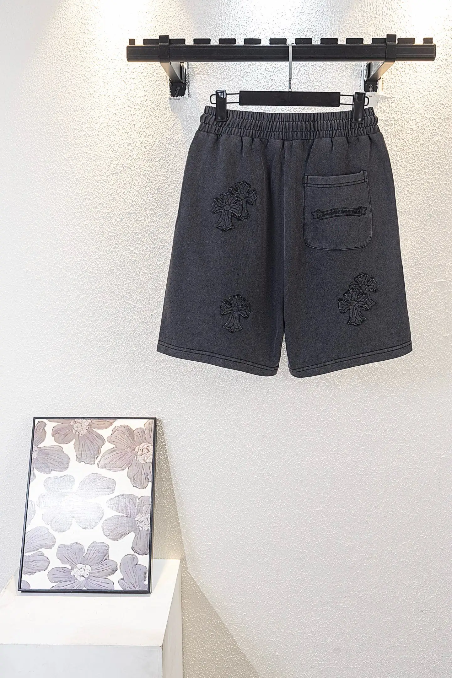 Embroidered Patchwork Cotton Jersey Shorts D14511532 — view 2