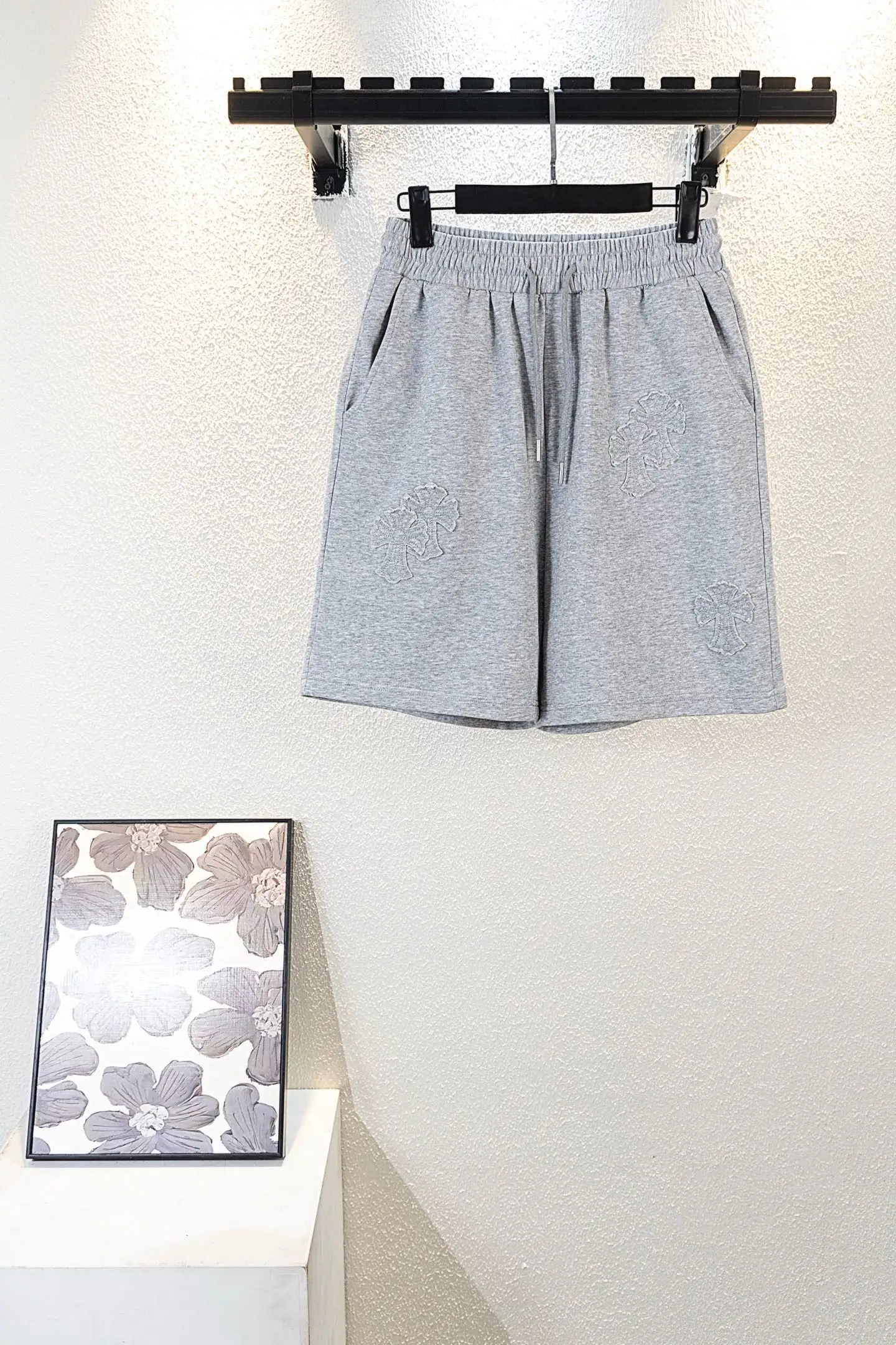Embroidered Patchwork Cotton Jersey Shorts D14511533