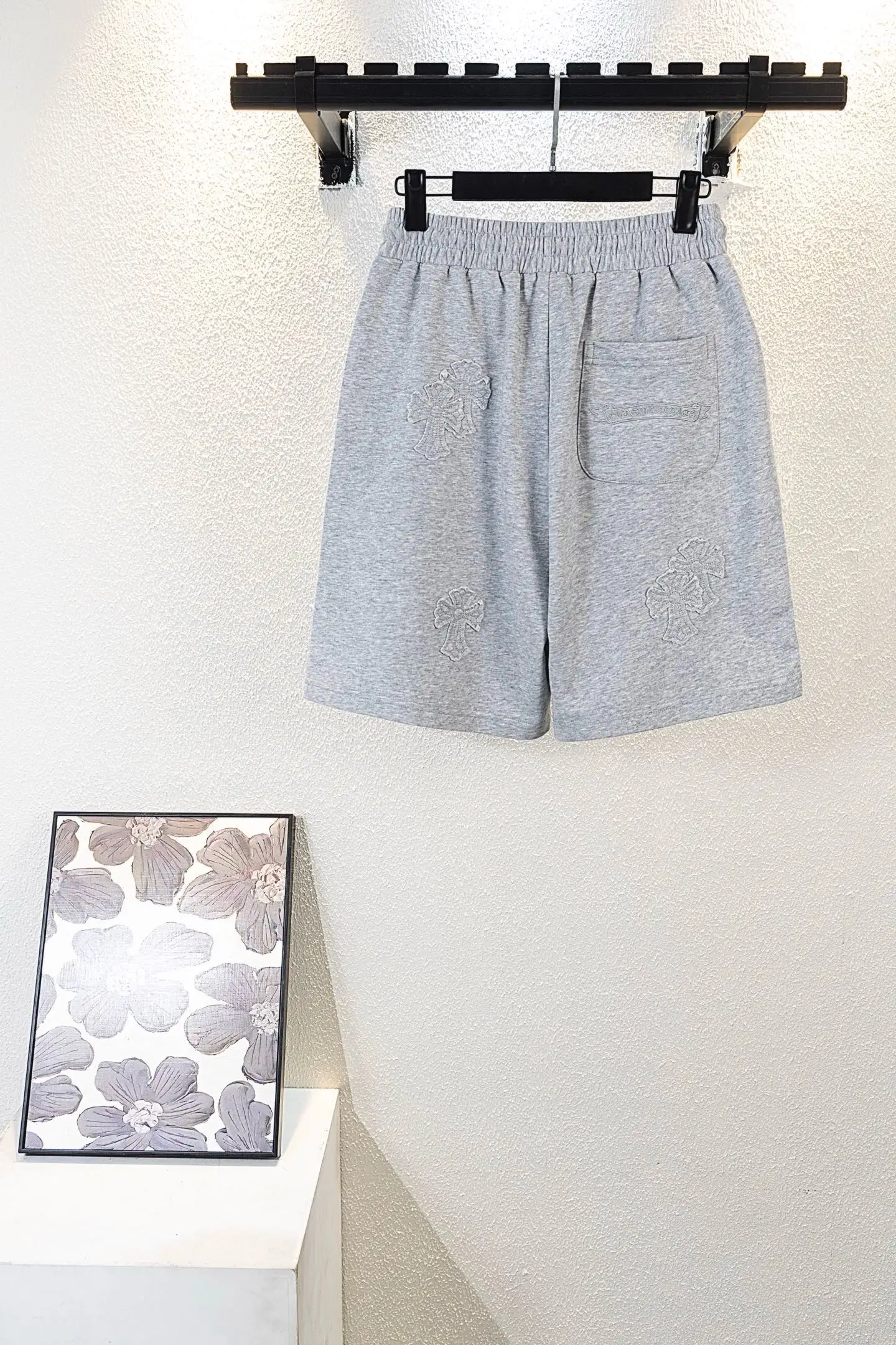 Embroidered Patchwork Cotton Jersey Shorts D14511533 — view 2