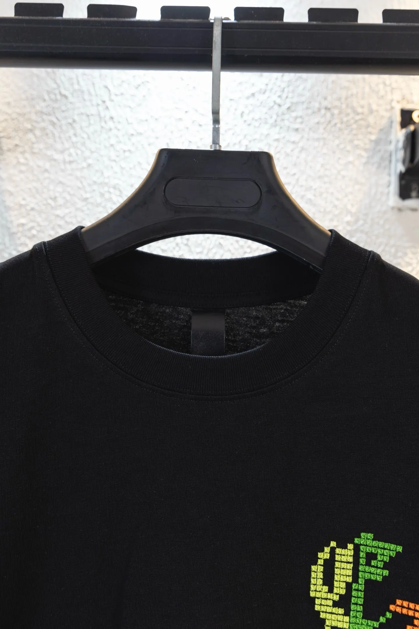 Mosaic Logo Embroidered Cotton T-Shirt D14511554 — view 3