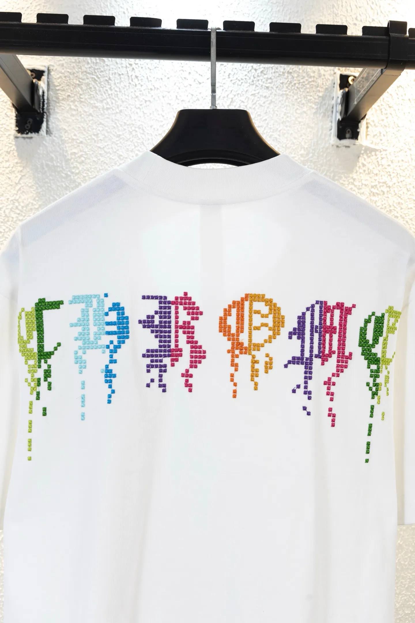 Embroidered Mosaic Logo Cotton T-Shirt D14511555 — view 4
