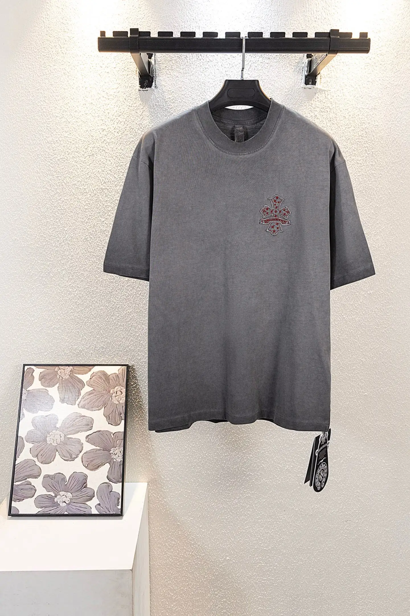 Embroidered Washed Cotton T-Shirt D14511536