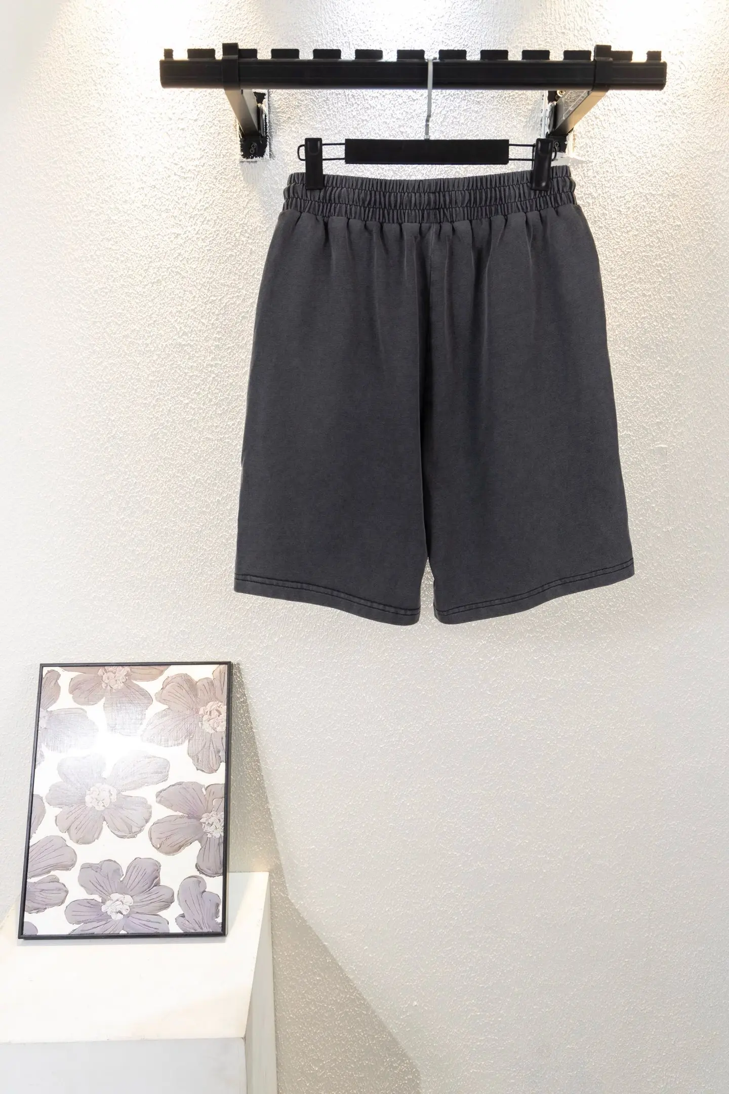 Embroidered Washed Cotton Jersey Shorts D14511534 — view 2