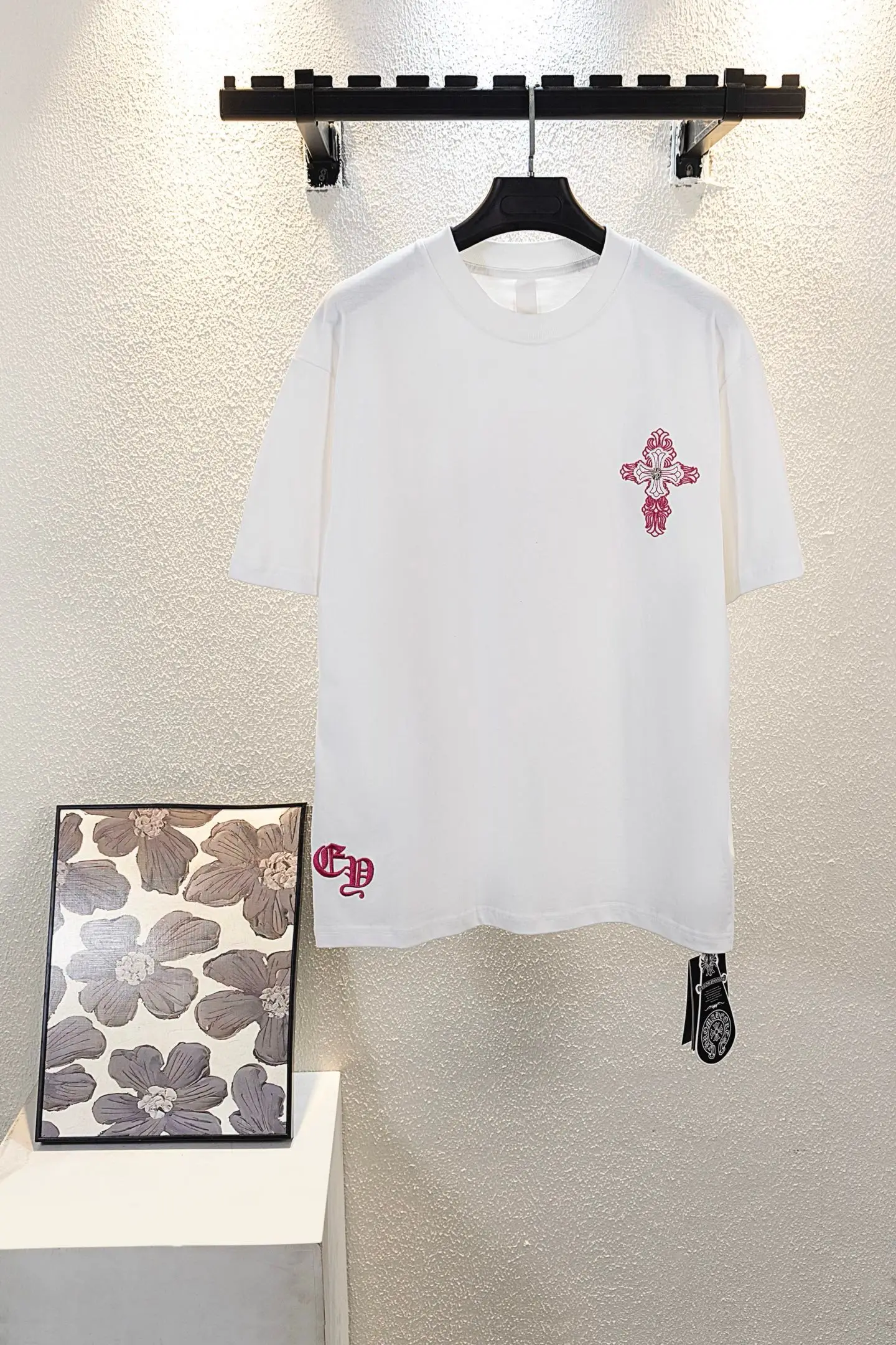 Cross Patch Embroidered Cotton T-Shirt D14511538