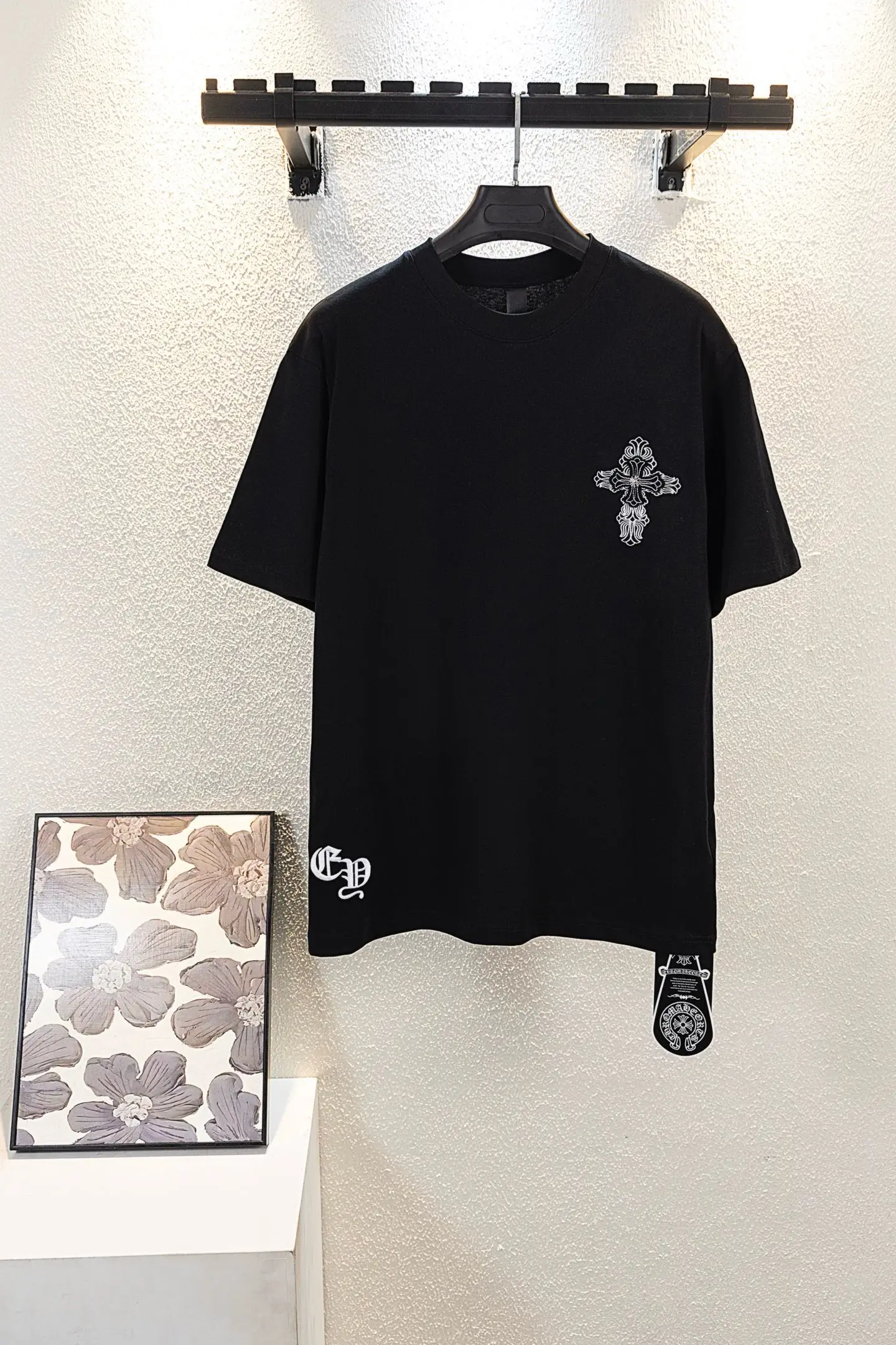 Cross Patch Embroidered Cotton T-Shirt D14511539