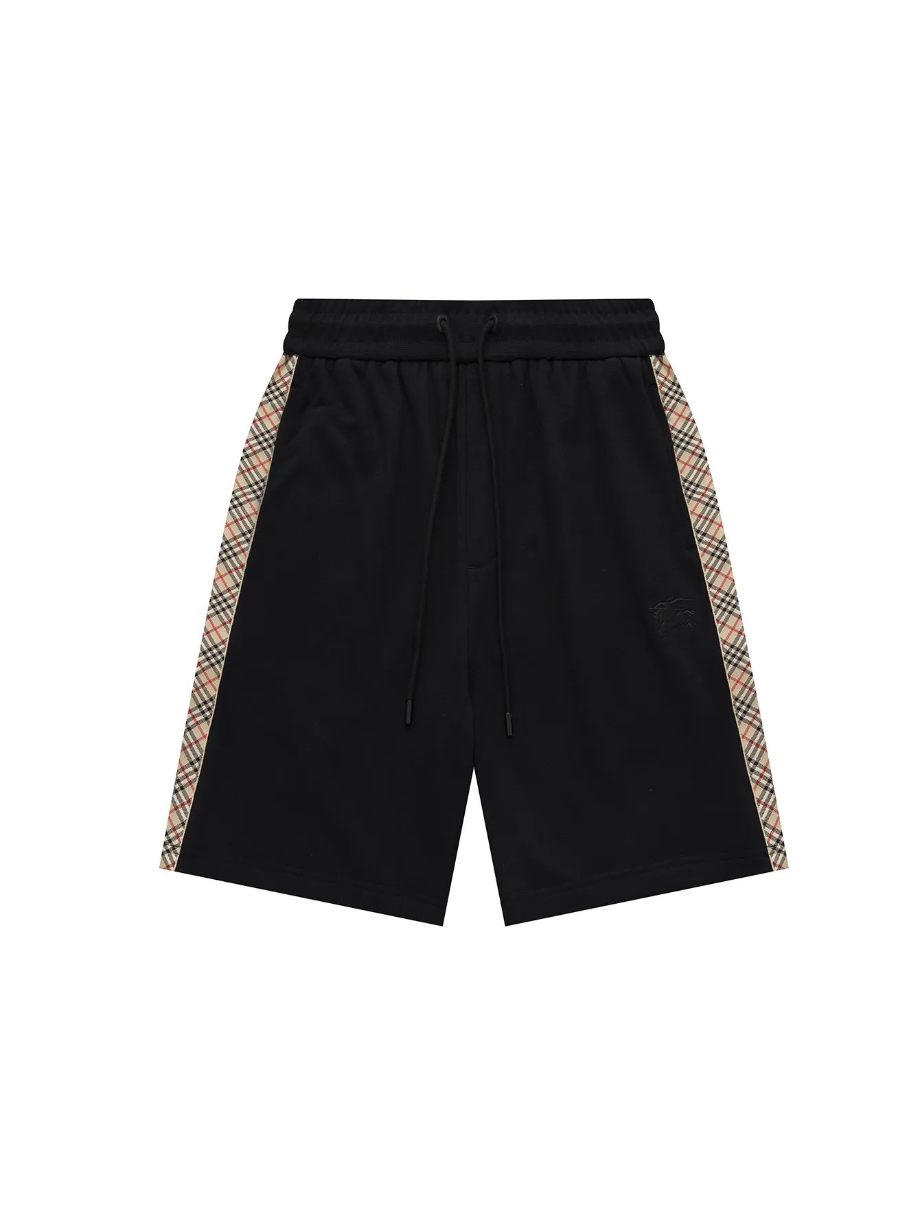 Check-Trim Embroidered Cotton-Blend Shorts D14516527