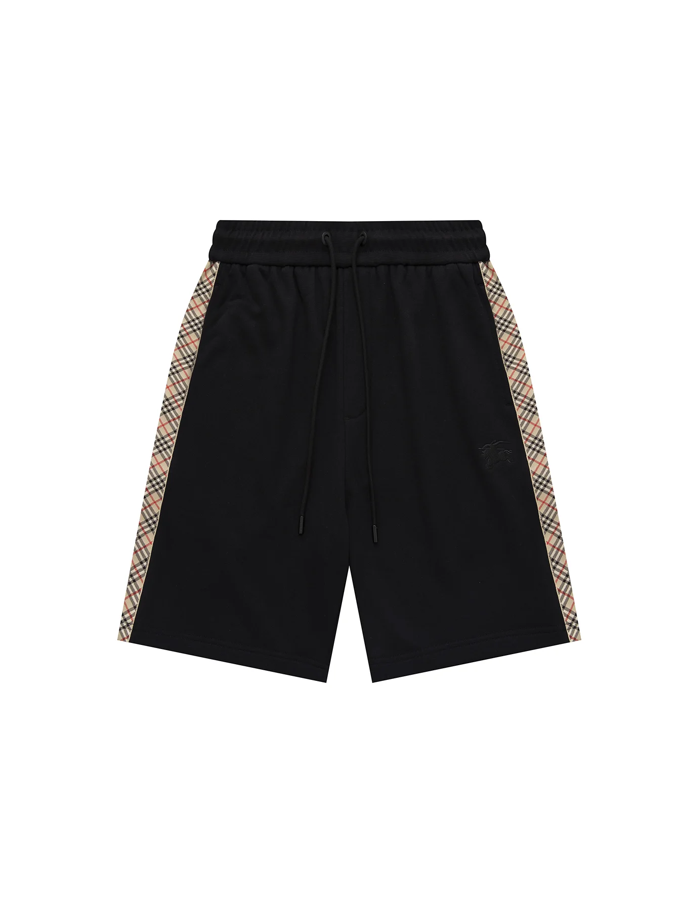 Check-Trim Embroidered Cotton-Blend Shorts D14516527