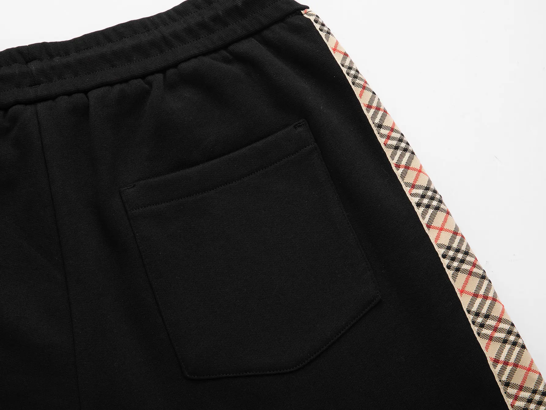 Check-Trim Embroidered Cotton-Blend Shorts D14516527 — view 5