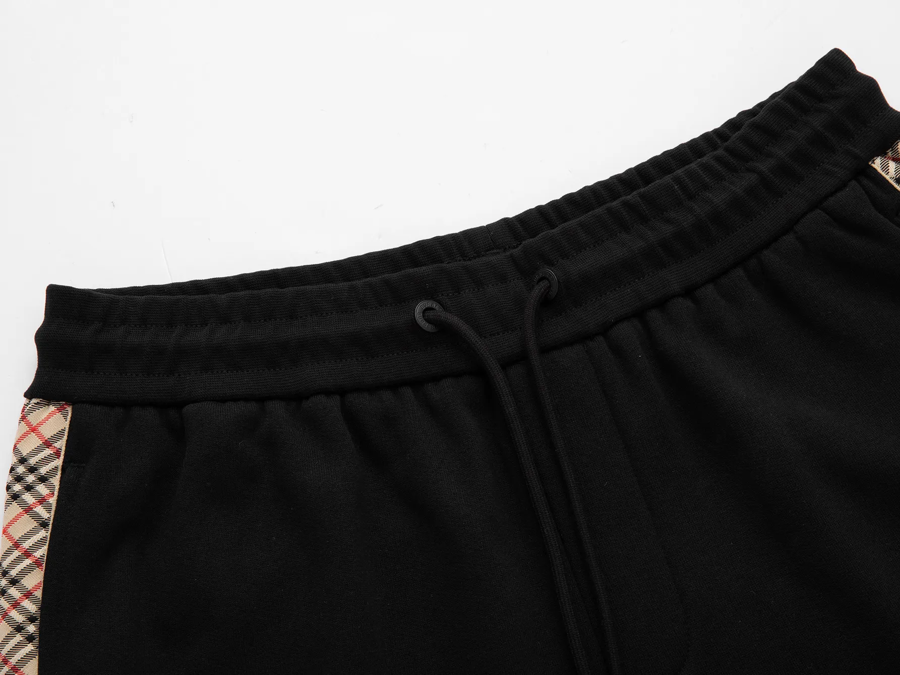 Check-Trim Embroidered Cotton-Blend Shorts D14516527 — view 7