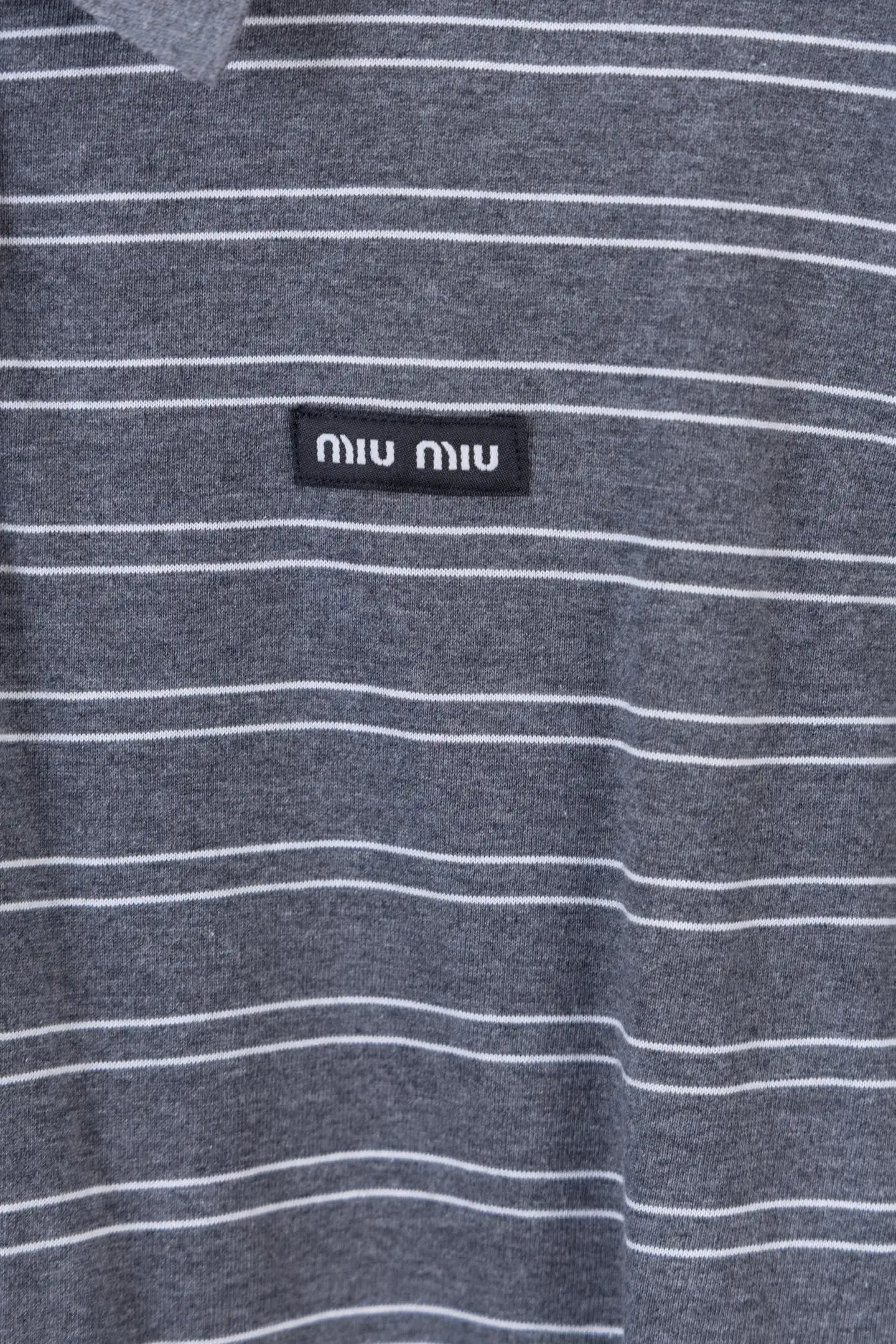 Striped Cotton Long-Sleeved Polo Shirt D14812663 — view 5
