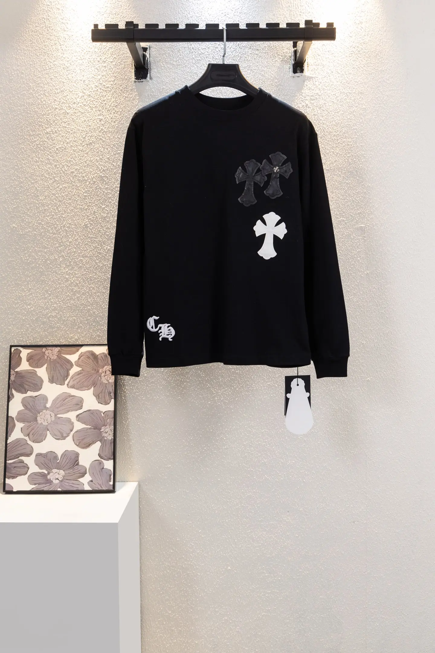 Cross Patch Embroidered Cotton Sweatshirt D14812643