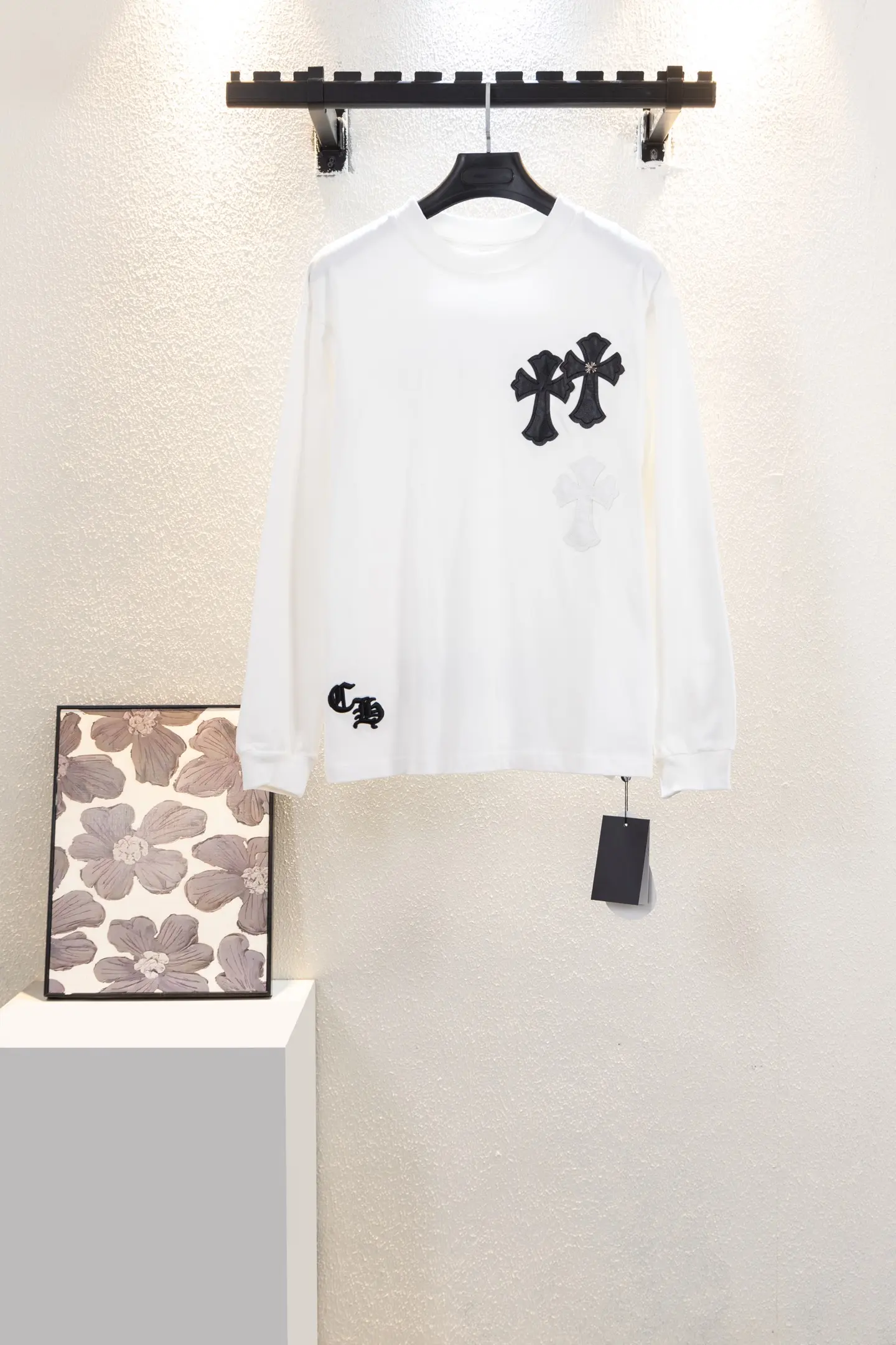 Cross Patch Embroidered Cotton Sweatshirt D14812642