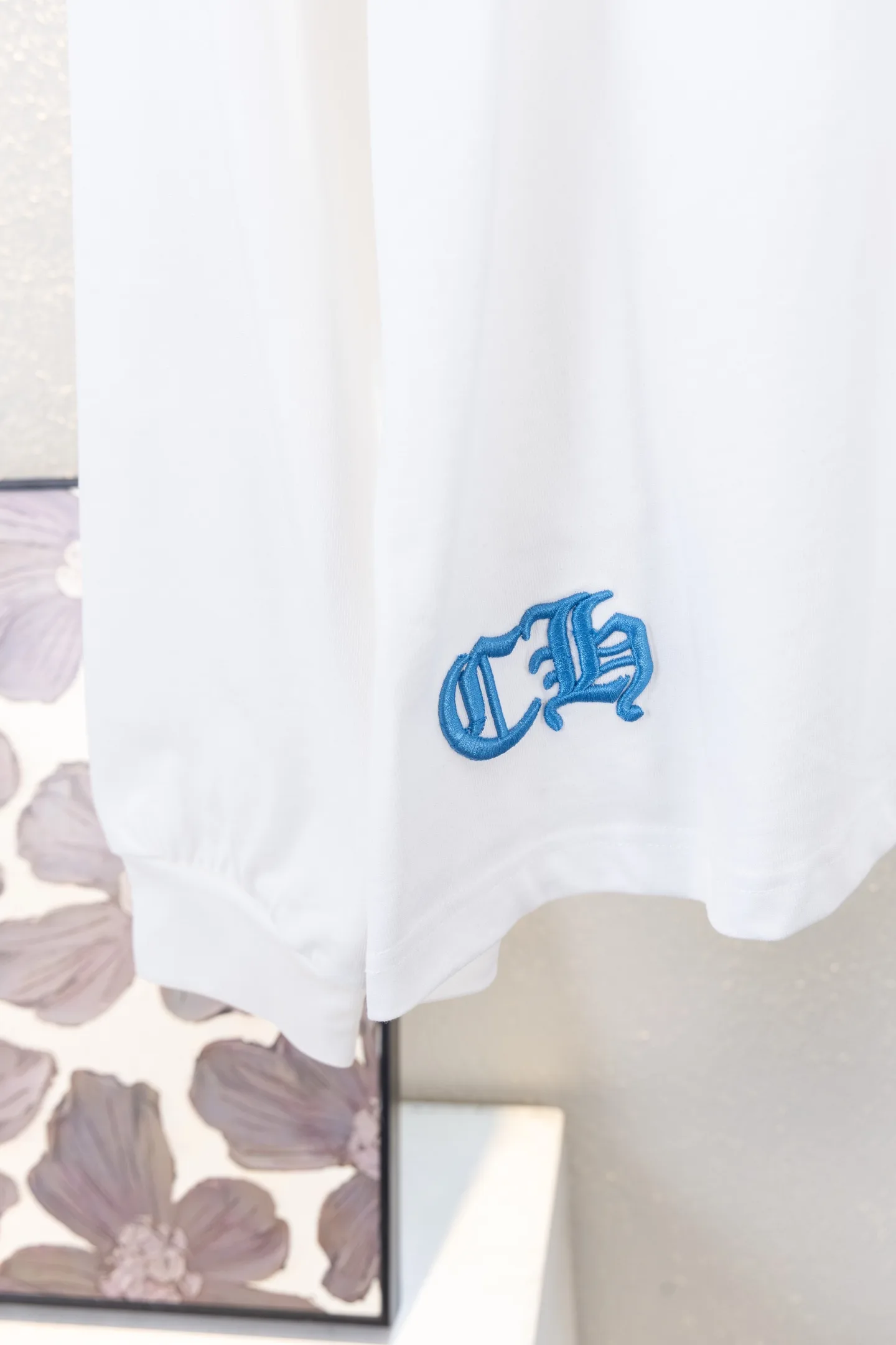 Logo-Embroidered Cotton Long-Sleeve T-Shirt D14812599 — view 6