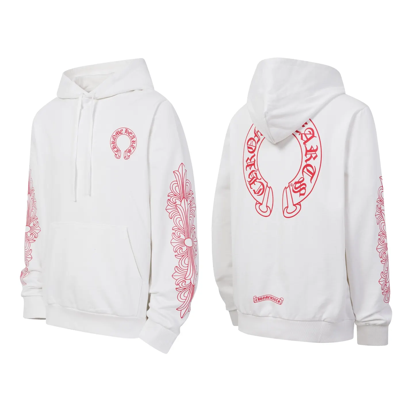 Horseshoe Logo Print Cotton Hoodie D15022542