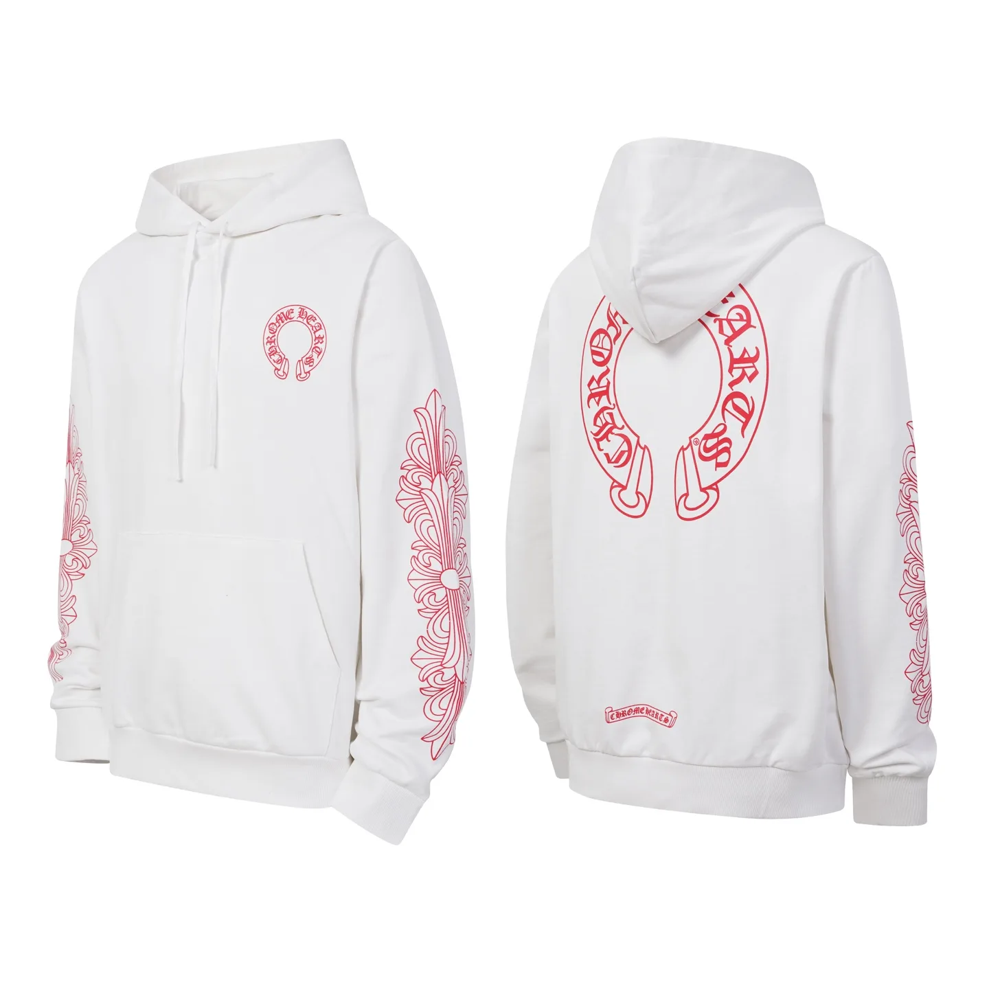 Horseshoe Logo Print Cotton-Blend Hoodie D15022543 — view 2