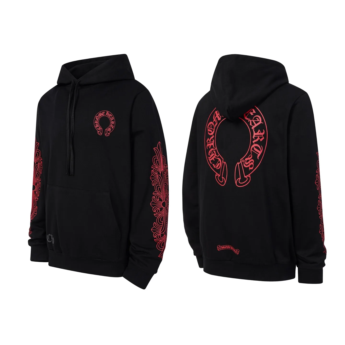 Horseshoe Logo Print Cotton-Blend Hoodie D15022543 — view 3