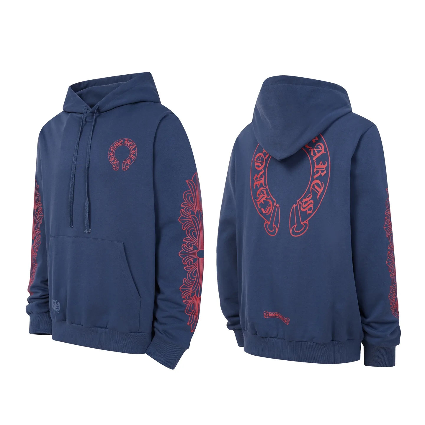 Horseshoe Logo Print Cotton-Blend Hoodie D15022543 — view 4