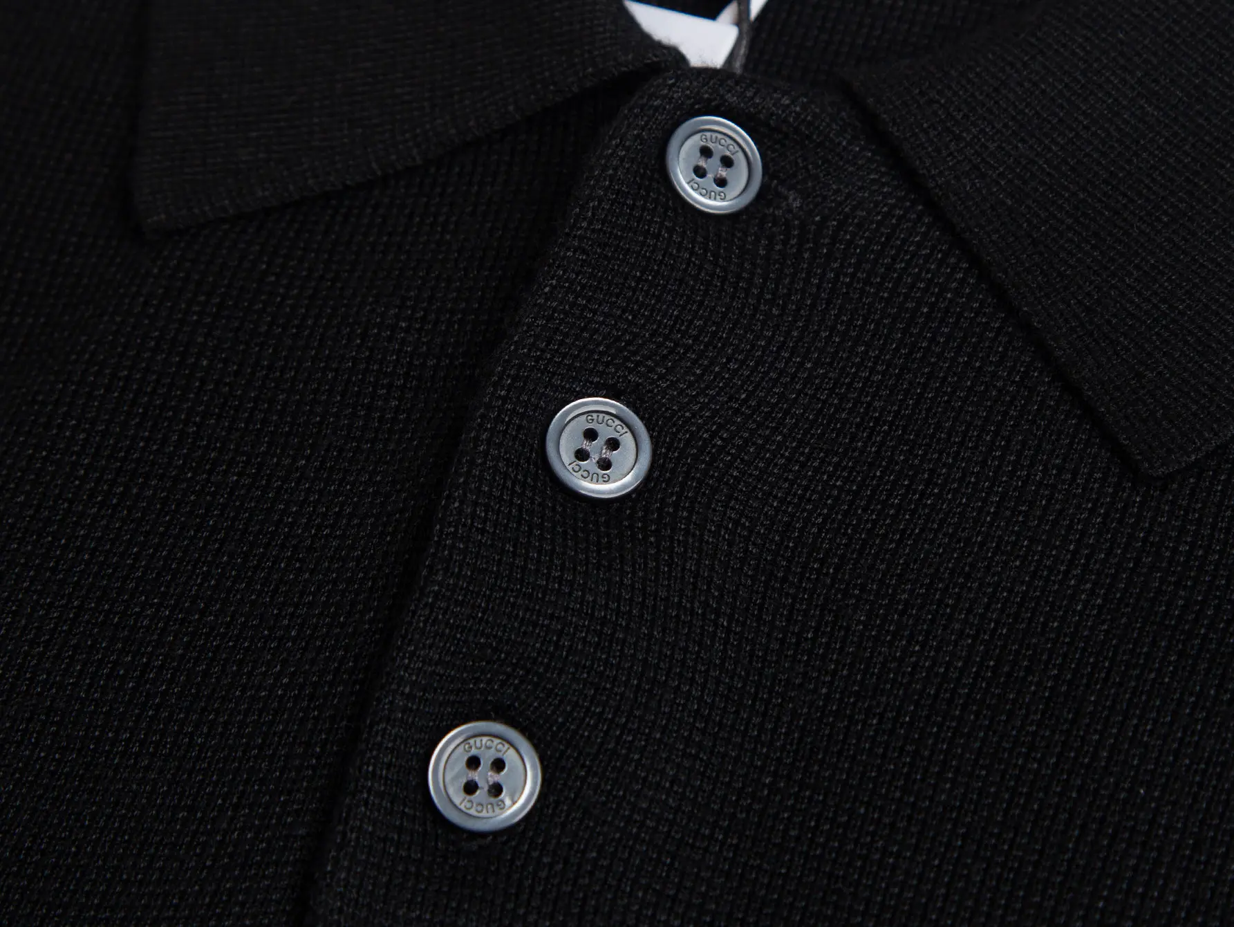 Logo-Embroidered Wool-Blend Knit Polo Shirt D15016240 — view 4