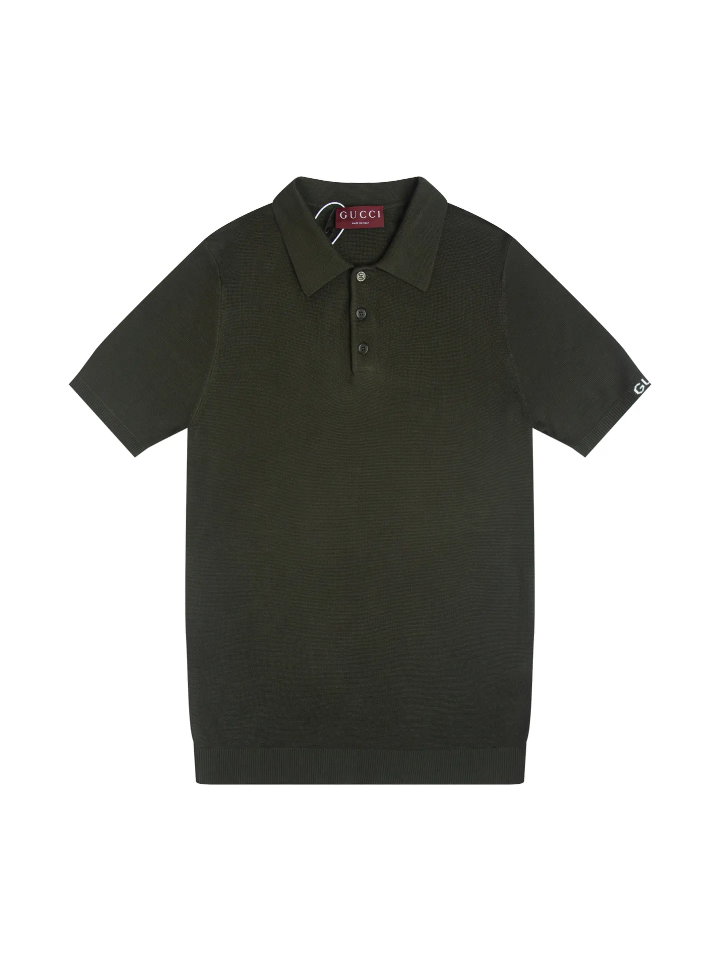 Logo-Embroidered Wool-Blend Knit Polo Shirt D15016239