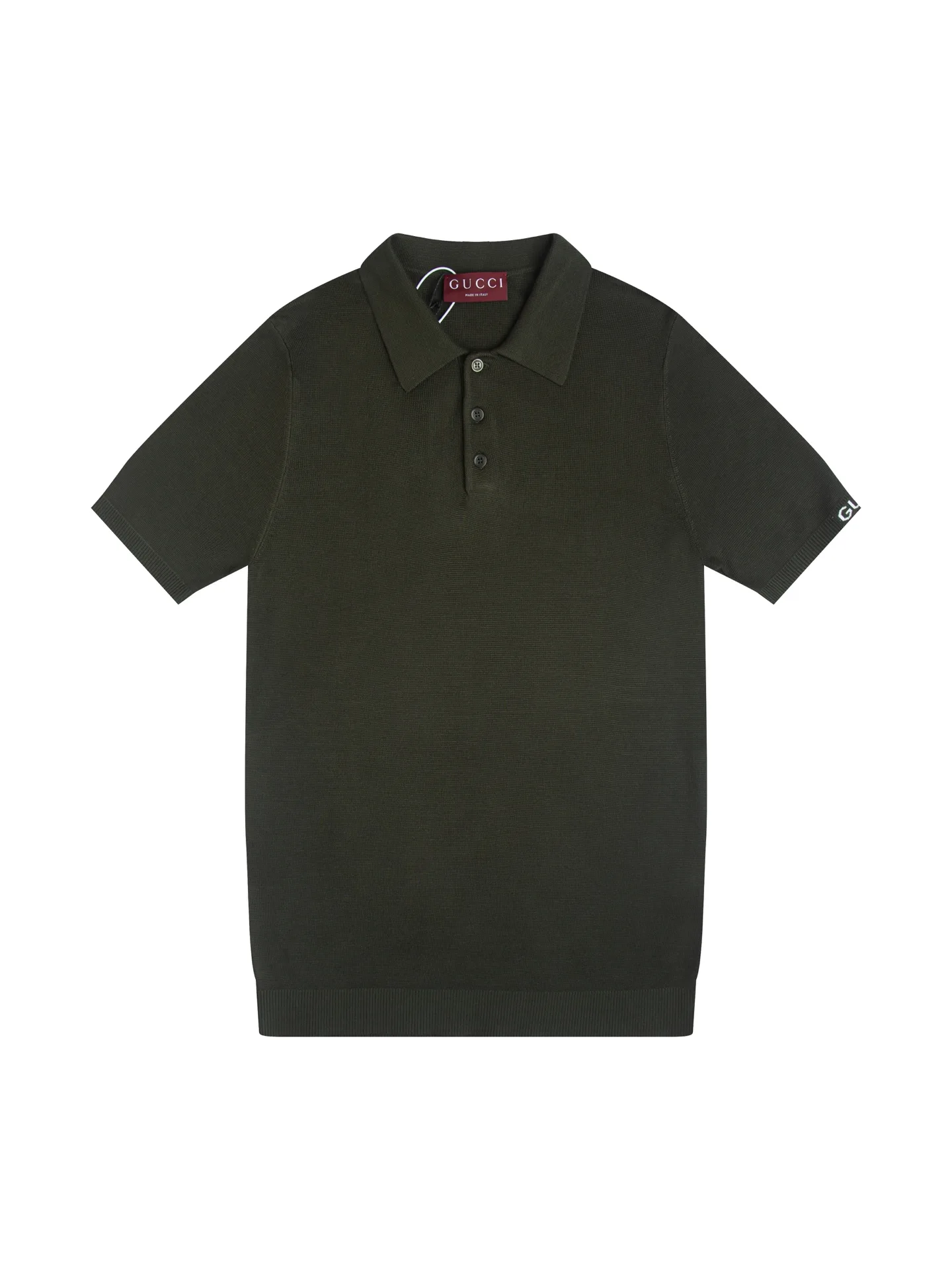 Logo-Embroidered Wool-Blend Knit Polo Shirt D15016239