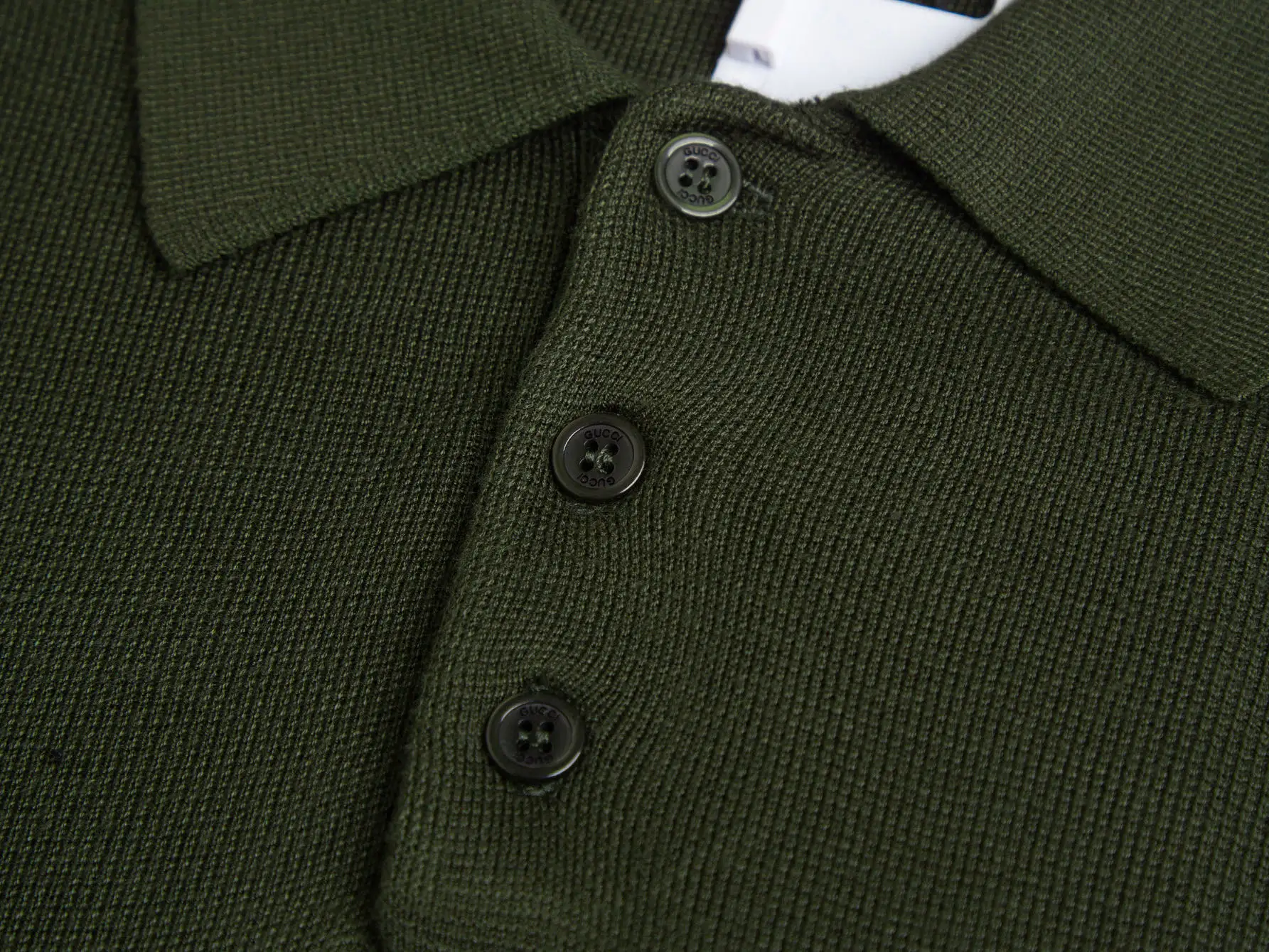 Logo-Embroidered Wool-Blend Knit Polo Shirt D15016239 — view 3