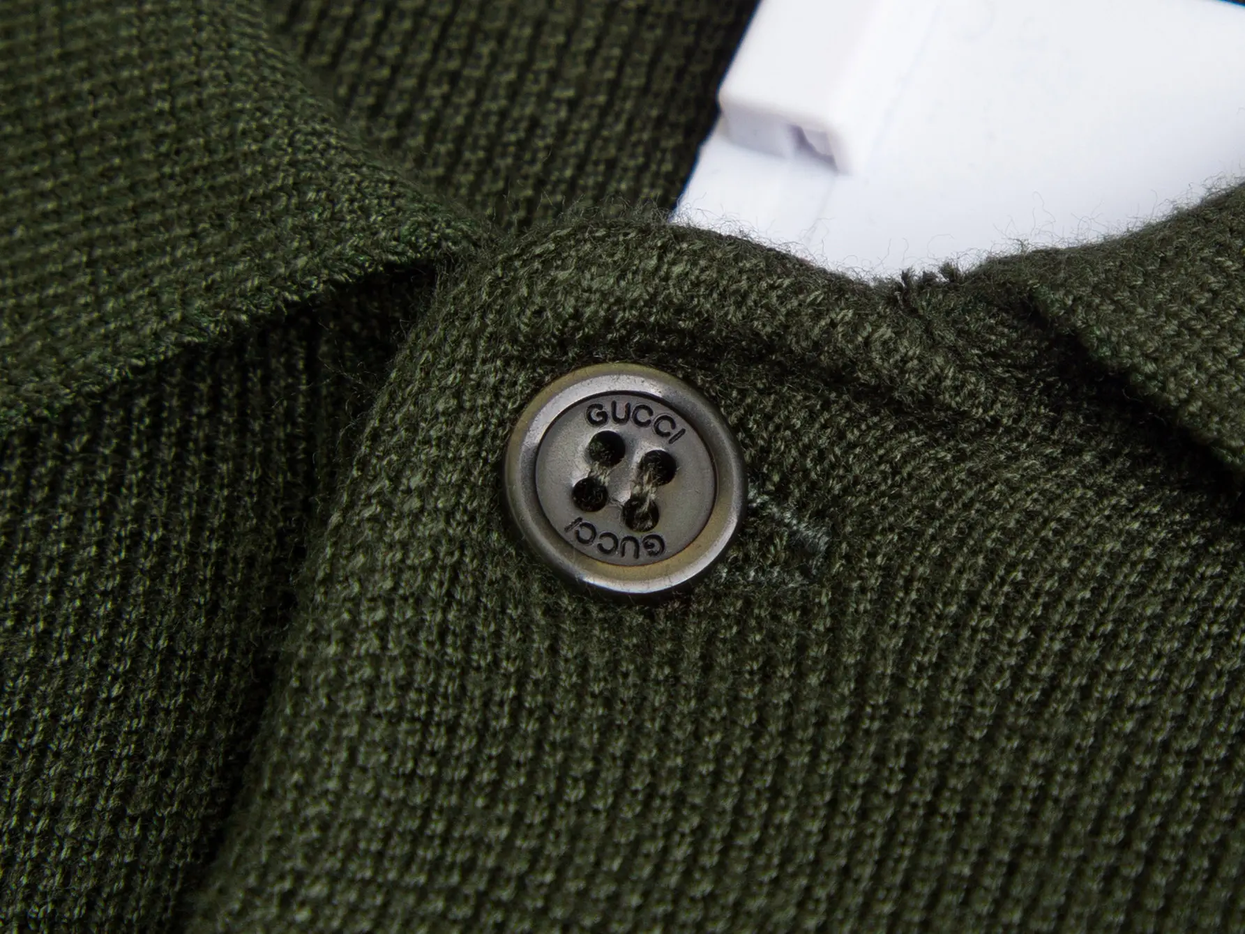Logo-Embroidered Wool-Blend Knit Polo Shirt D15016239 — view 4