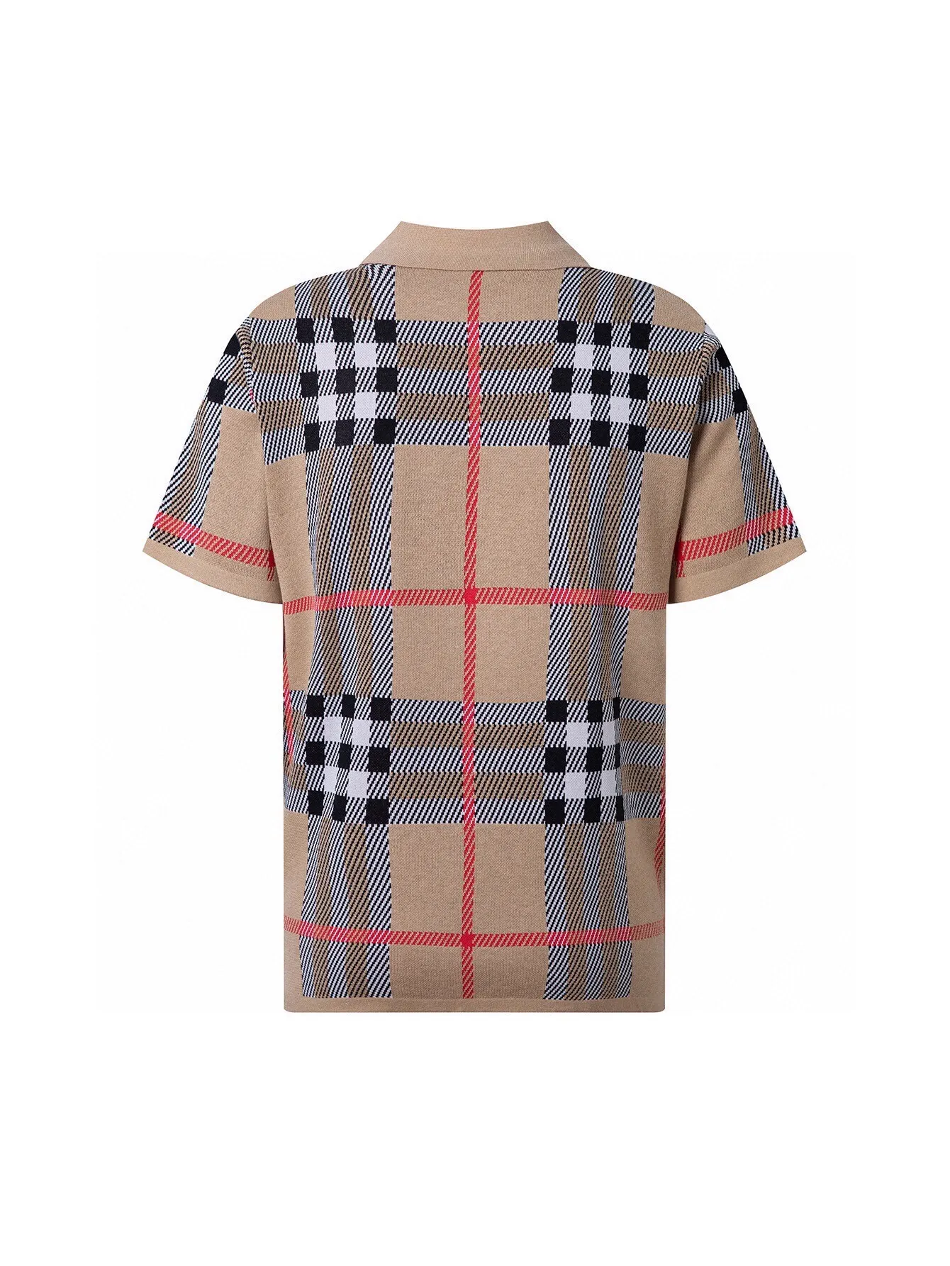 Check Wool Knit Polo Shirt D15016353 — view 2