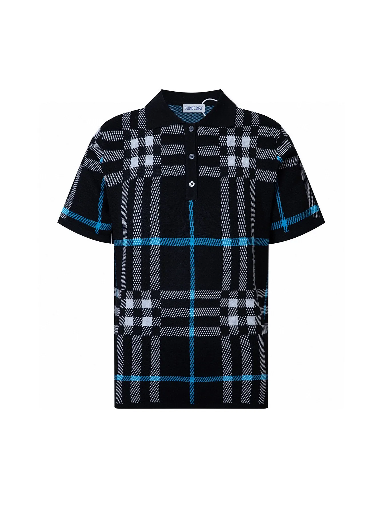 Check Wool Knit Polo Shirt D15016354