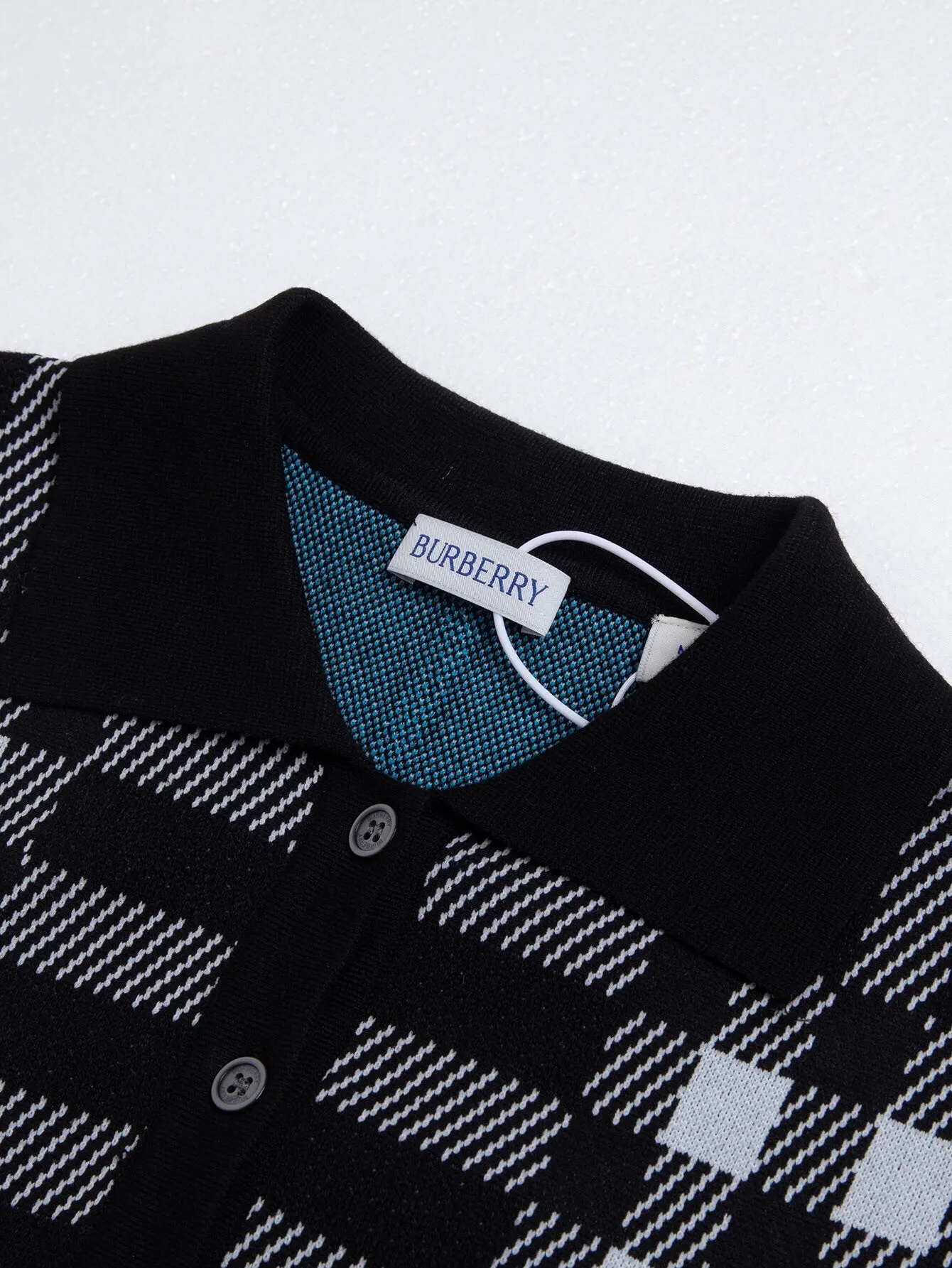 Check Wool Knit Polo Shirt D15016354 — view 3
