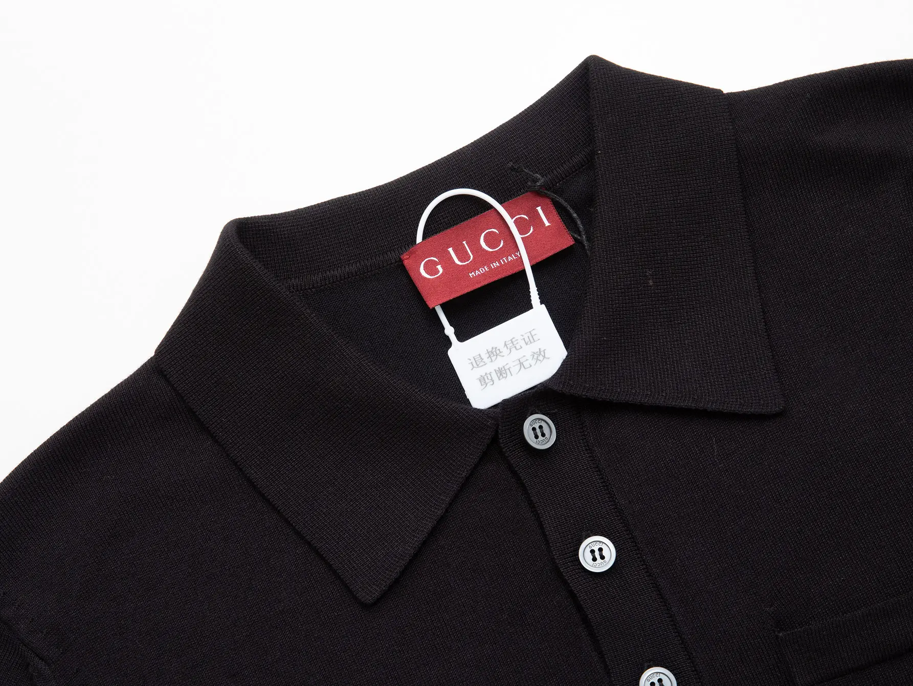 Logo-Embroidered Wool Knit Polo Shirt D15016522 — view 5