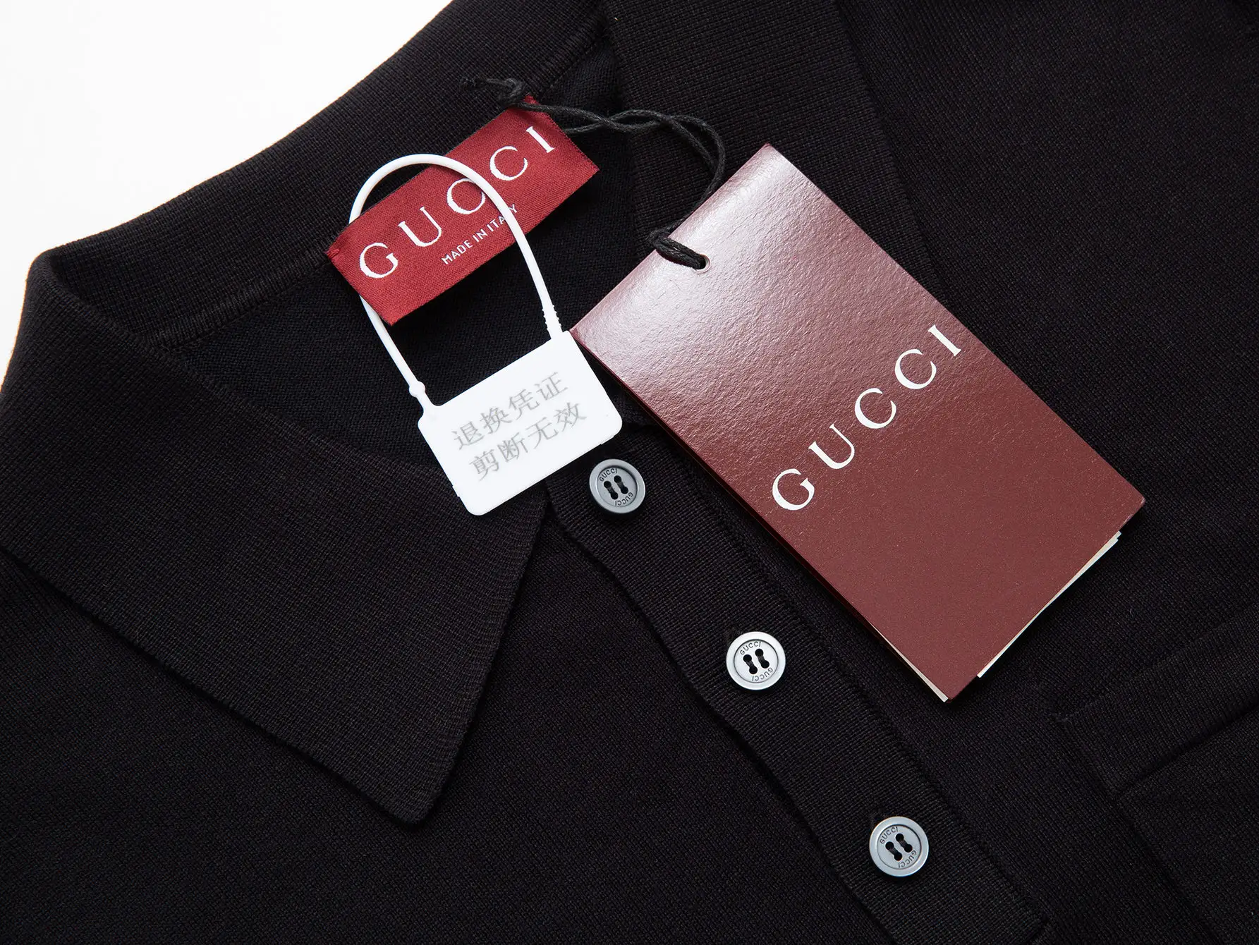 Logo-Embroidered Wool Knit Polo Shirt D15016522 — view 6