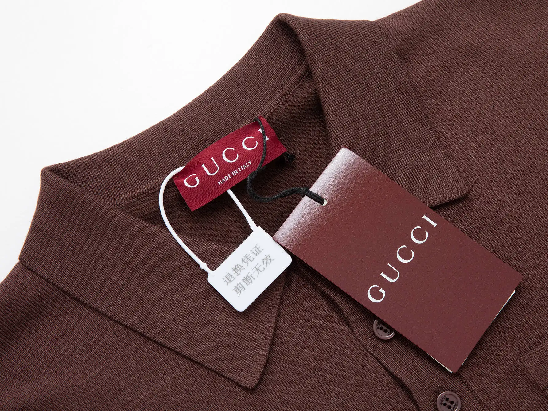 Logo-Embroidered Wool Knit Polo Shirt D15016521 — view 3