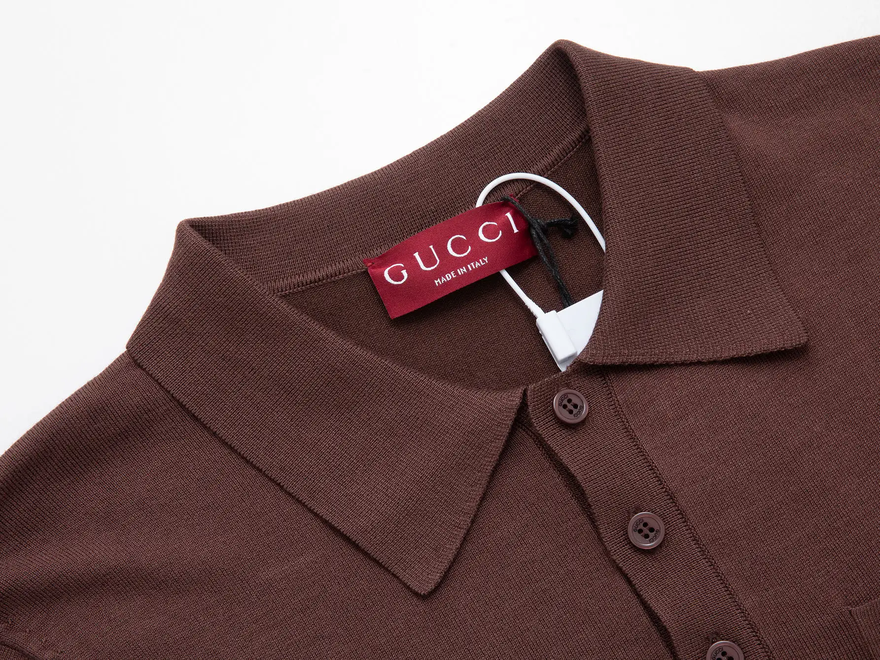 Logo-Embroidered Wool Knit Polo Shirt D15016521 — view 4