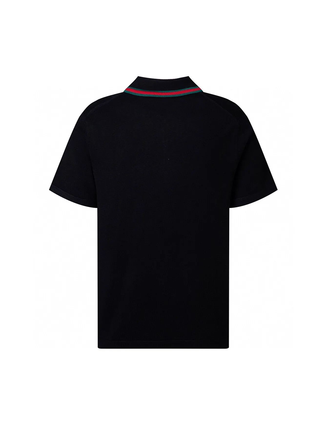 Web-Stripe Trim Wool Polo Shirt D15016336 — view 2