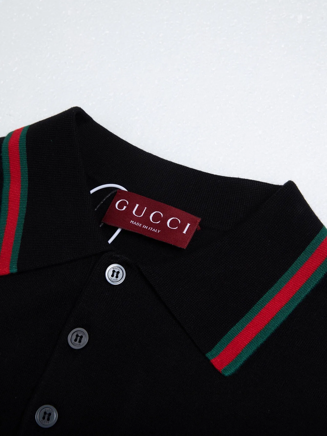 Web-Stripe Trim Wool Polo Shirt D15016336 — view 4