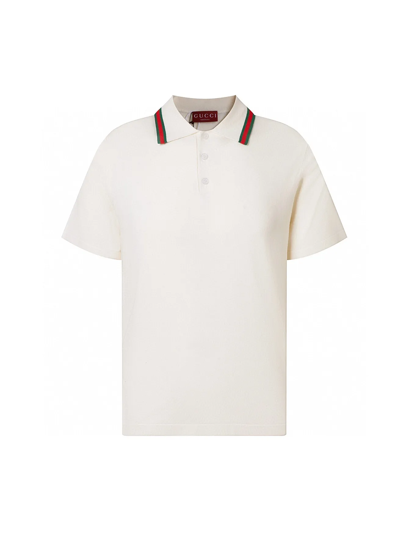 Web-Stripe Trim Wool Polo Shirt D15016337
