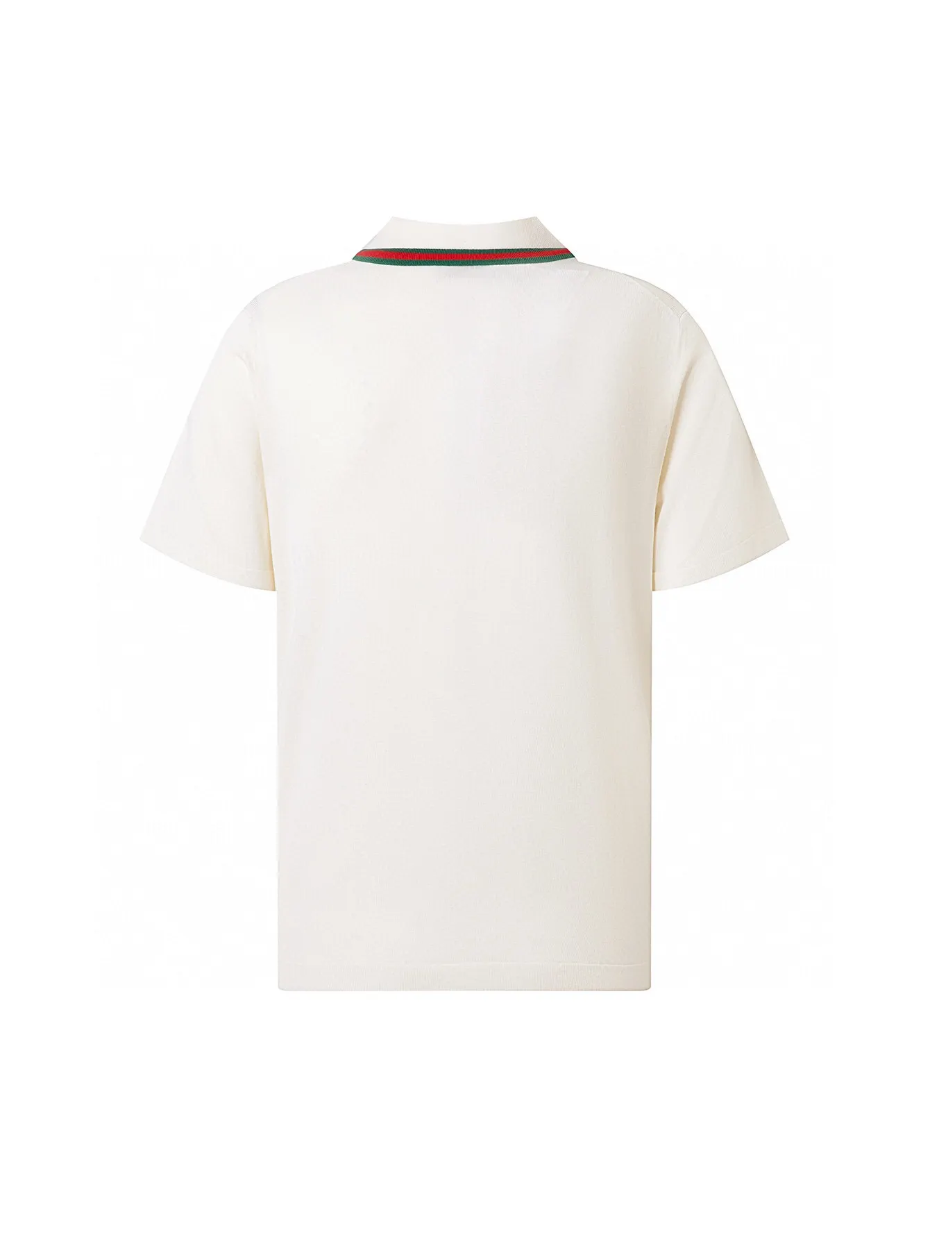 Web-Stripe Trim Wool Polo Shirt D15016337 — view 2