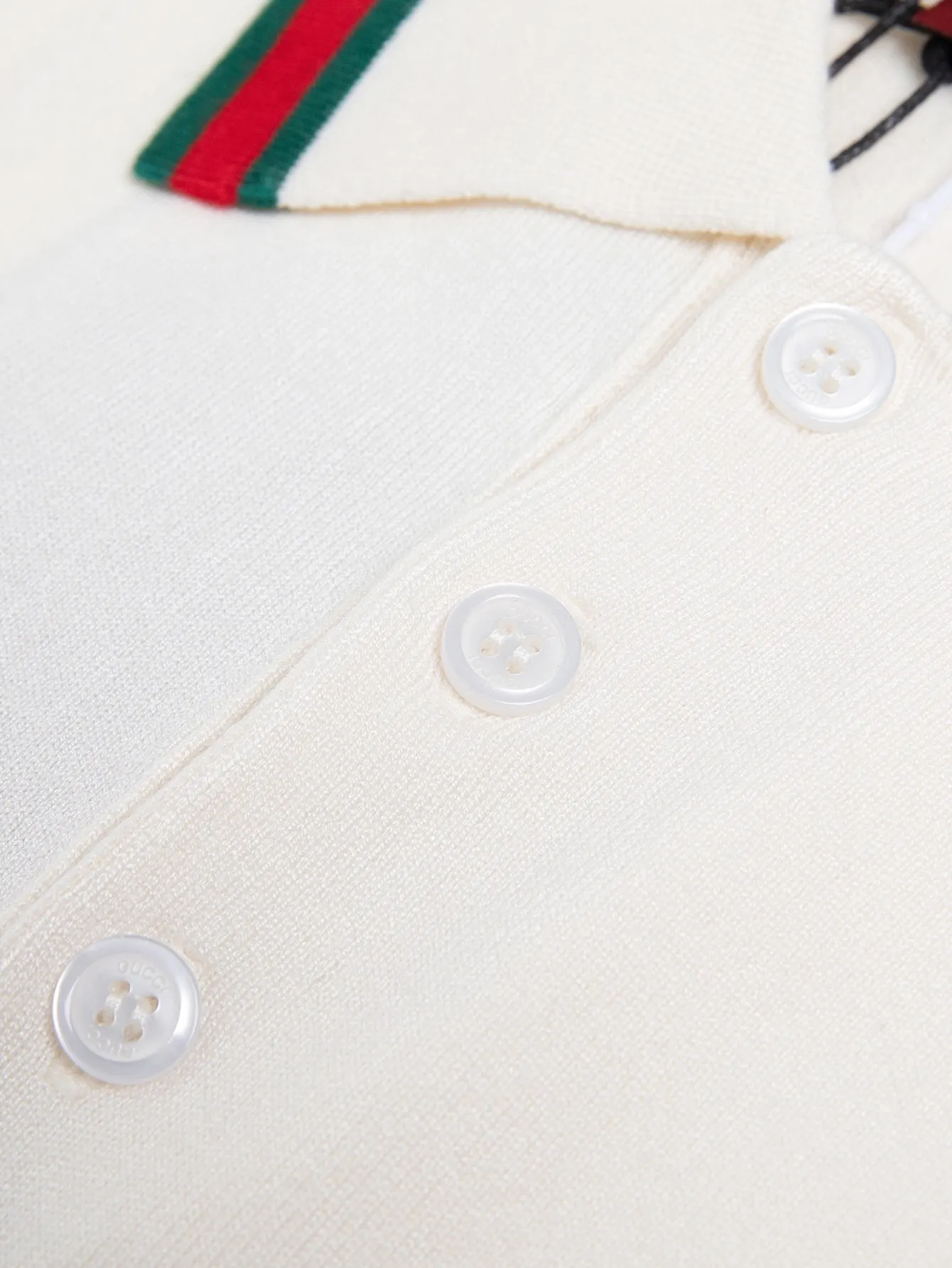 Web-Stripe Trim Wool Polo Shirt D15016337 — view 4